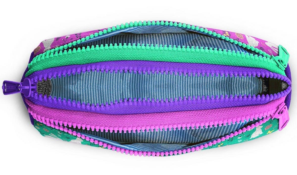 Coral High Üç Gözlü Kız Çocuk Yeşil/Pembe Bisikletli Kız Baskılı Kalem Çantası 22147