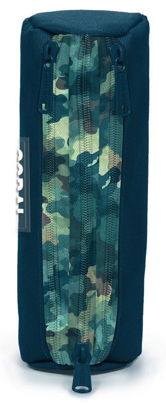 Coral High Üç Gözlü Okul Kalem Çantası - Kız Çocuk - Koyu Yeşil - 11160
