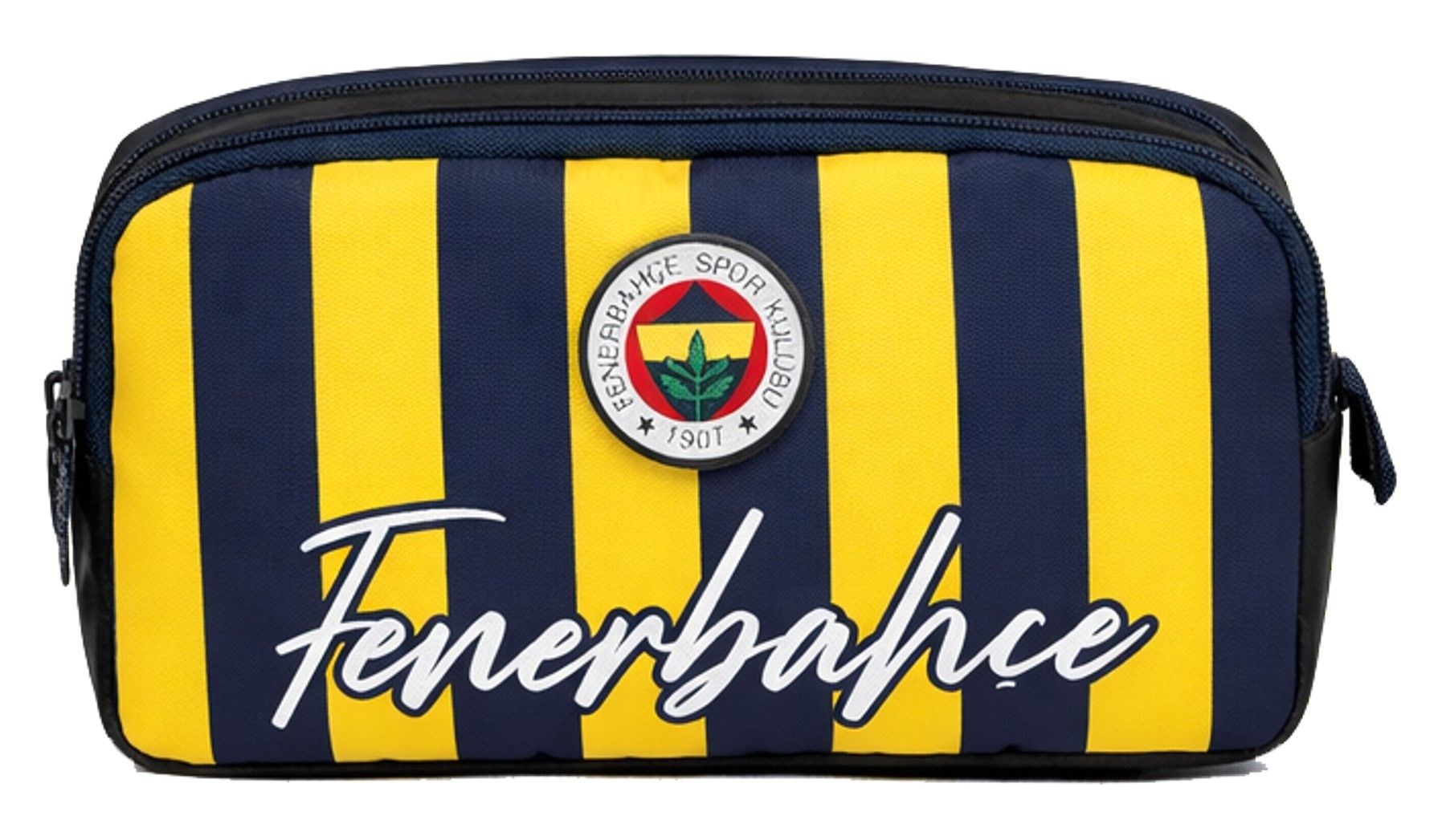 Fenerbahçe İki Gözlü Erkek Çocuk Fenerbahçe Yazılı Sarı - Lacivert Okul Kalem Çantası/Kalemlik - 26701