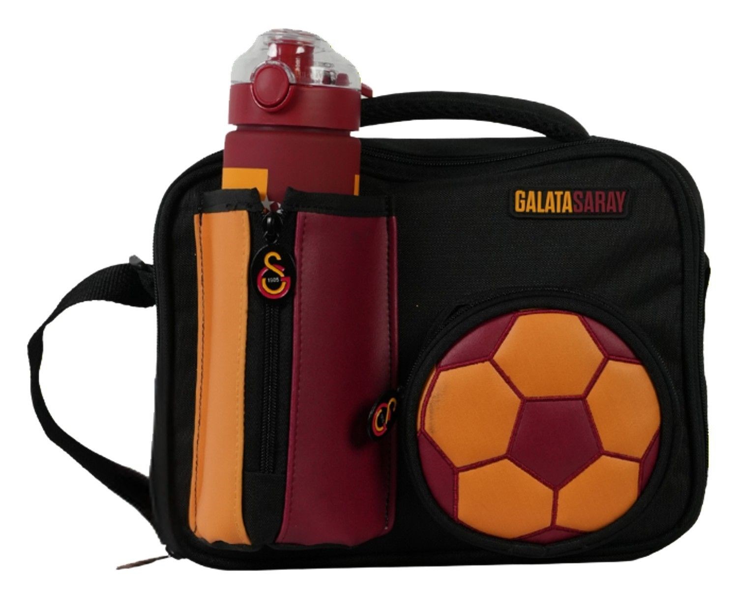Galatasaray Matara Cepli Erkek Çocuk Fotbol Topu Şekilli (Sarı - Kırmızı) Okul Beslenme Çantası - 26914