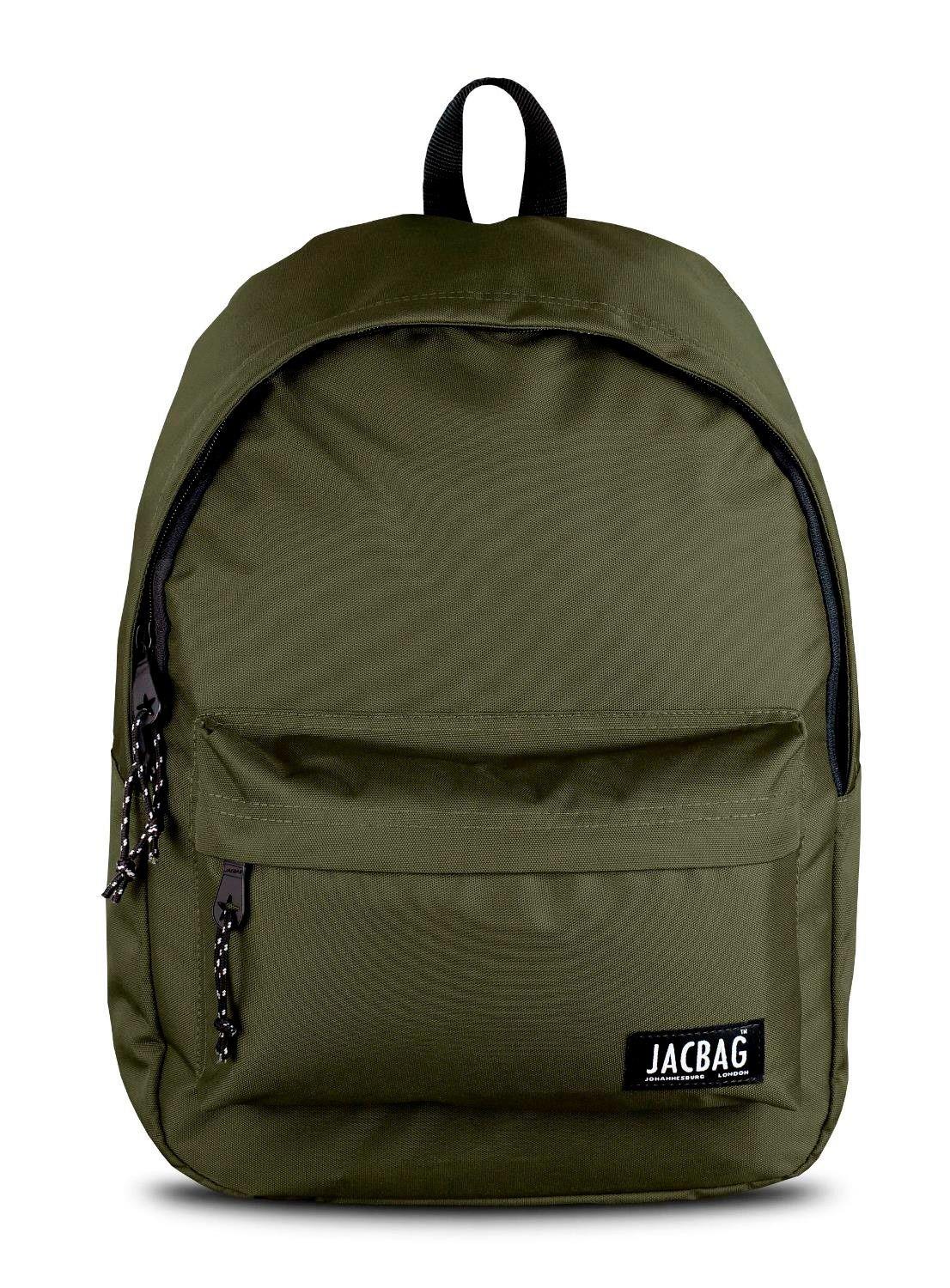Jacbag Classic İki Bölmeli Haki Okul Günlük Seyahat Sırt Çantası