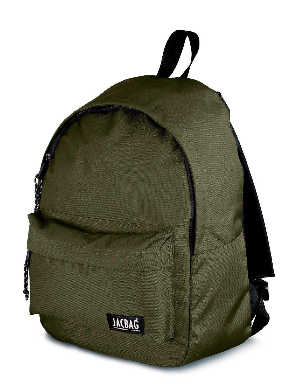 Jacbag Classic İki Bölmeli Haki Okul Günlük Seyahat Sırt Çantası