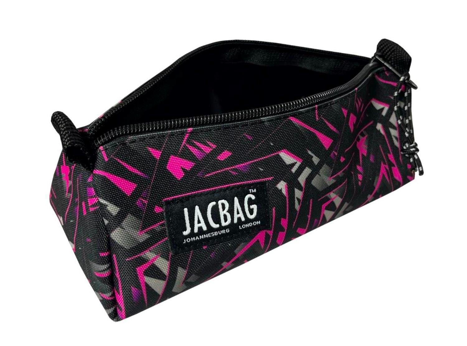 Jacbag Pembe Geometrik Kız Çocuk Tek Bölmeli Üçgen Okul ve Ofis Kalem Kutusu