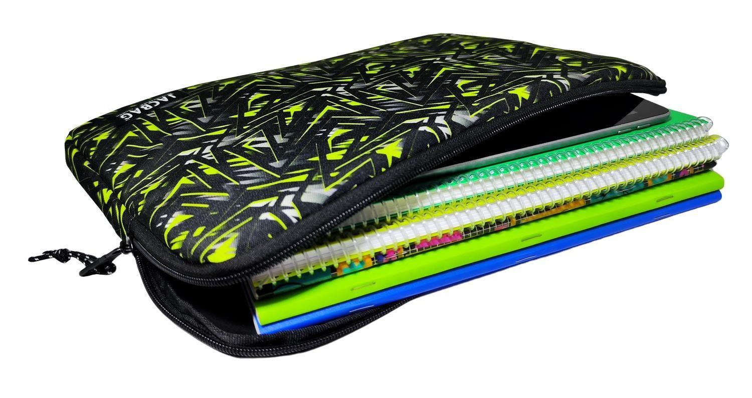 Jacbag Sarı Geometrik A4 Evrak Notebook ve Tablet Taşıma Çantası/Kılıfı