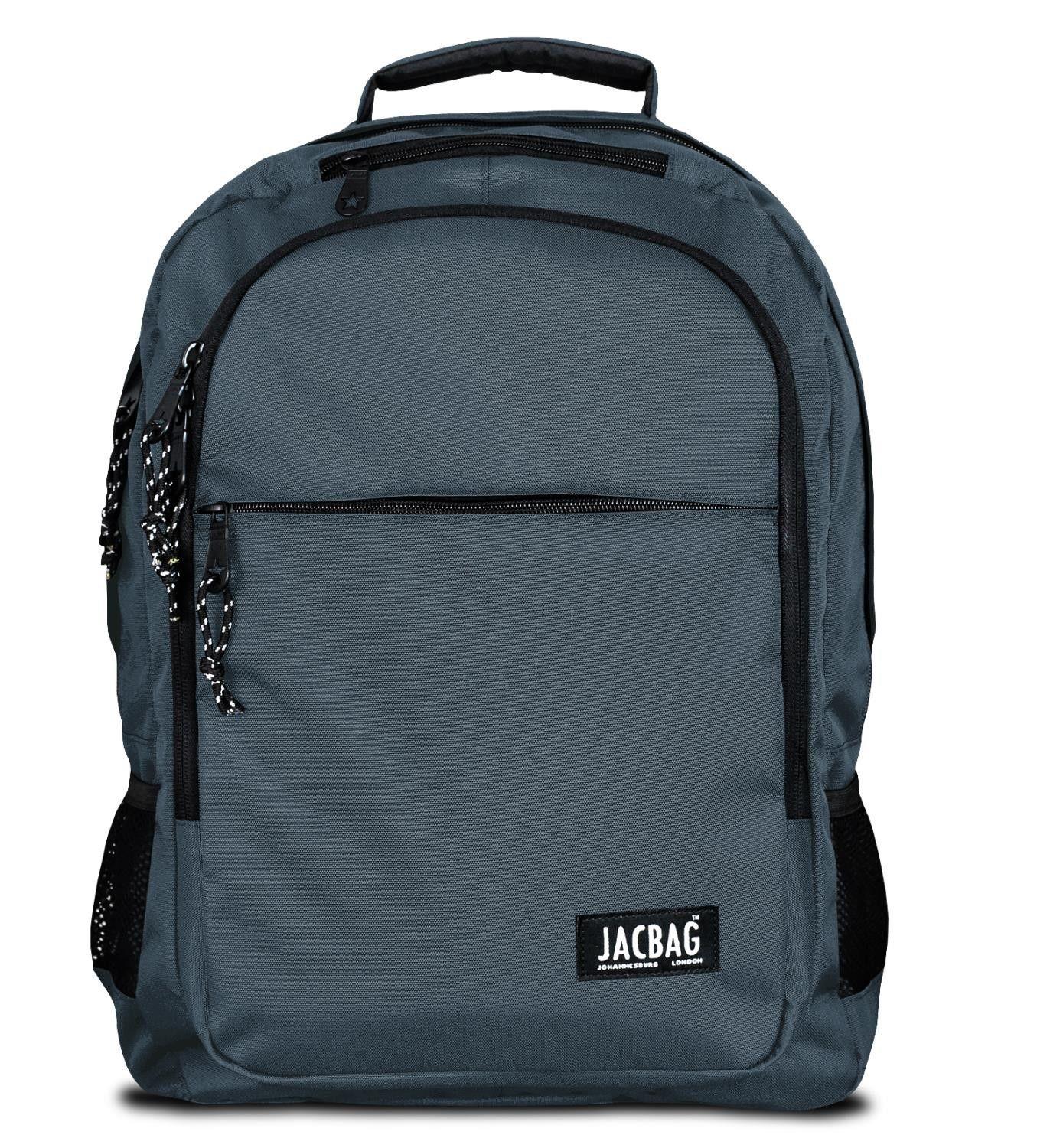 Jacbag Student Üç Bölmeli Gri Çocuk Genç Yetişkin Sırt Çantası - Okul, Günlük Seyahat