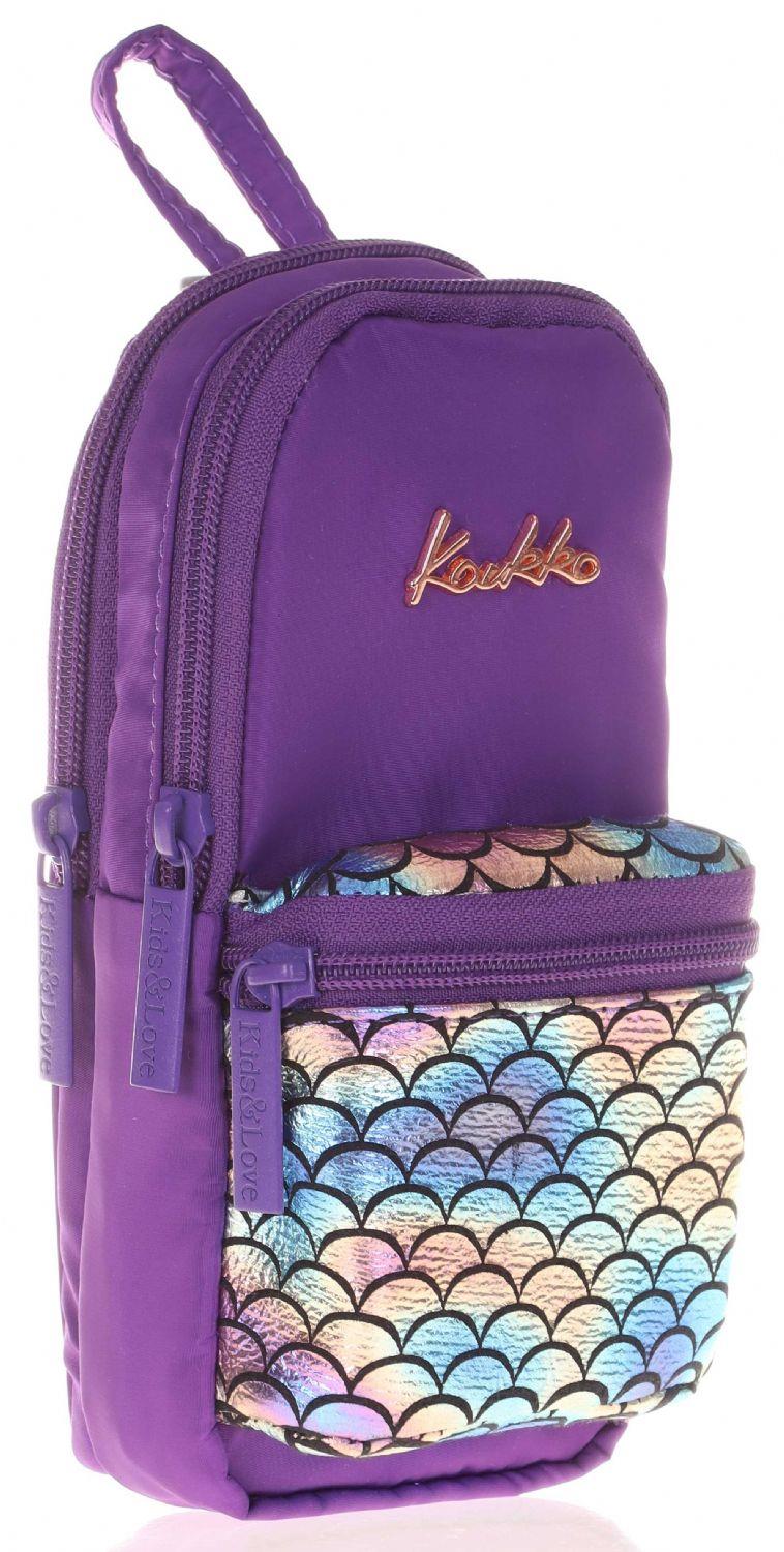 Kaukko Bright Scale Mor Junior Bag Çanta Şekilli Kalem Çantası - Kız