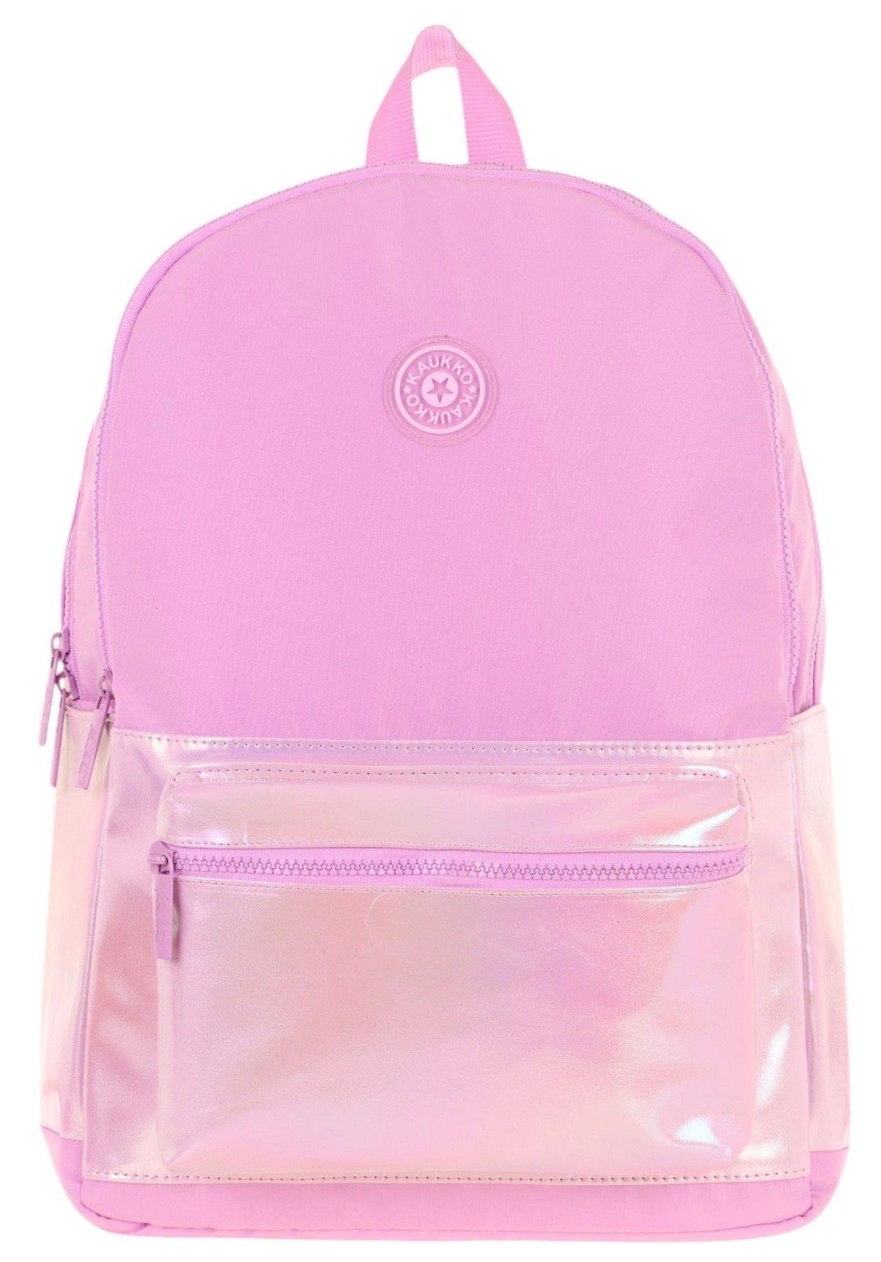 Kaukko Cube Üç Bölmeli Kız Çocuk Pembe Okul Çantası - K1819
