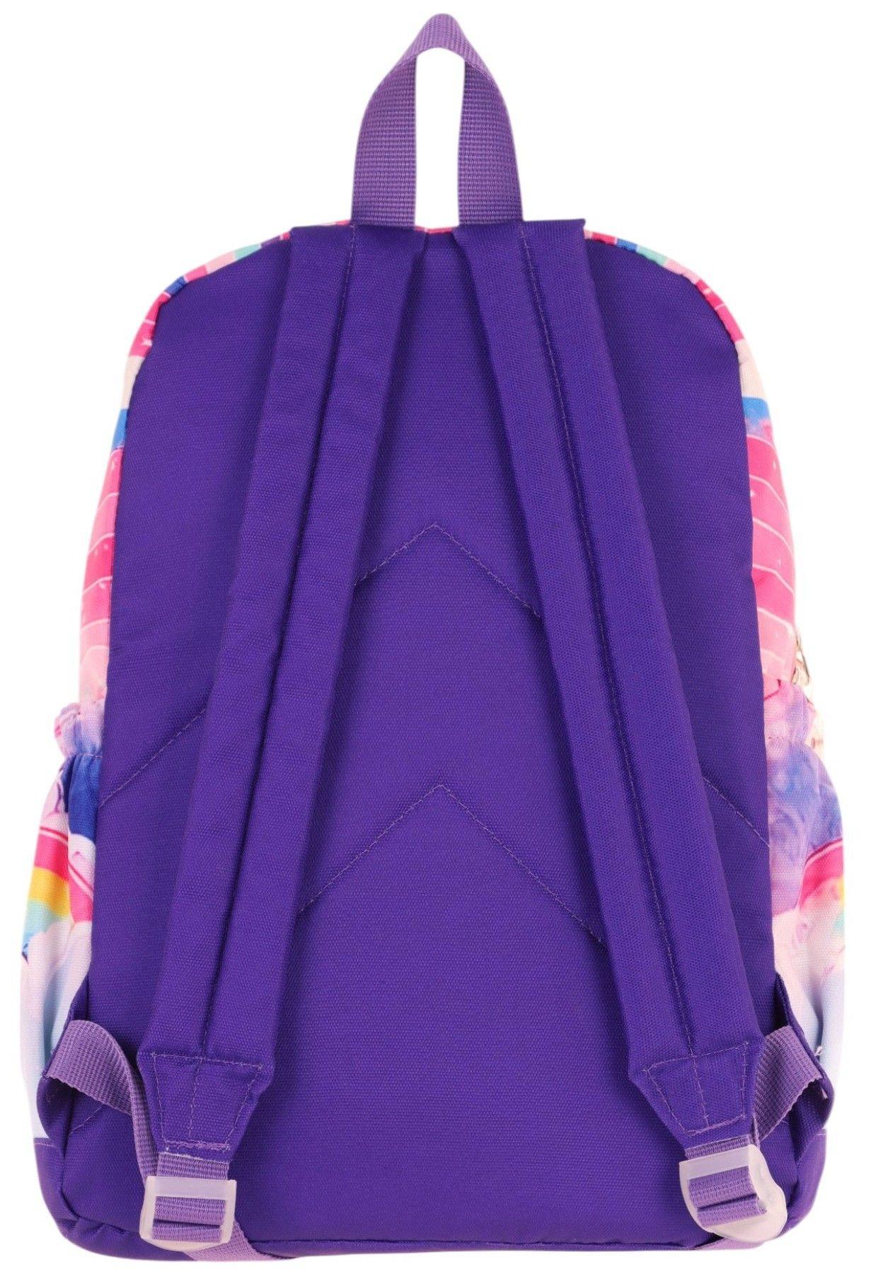 Kaukko Dört Bölmeli (Kız Çocuk - Pembe Mor - Unicorn Baskılı) - İlkokul Okul Sırt Çantası - L5249