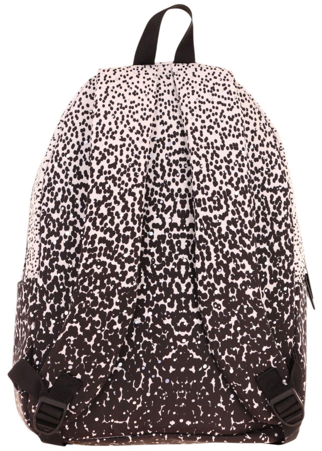 Kaukko Dots Kız Çocuk Üç Bölmeli İlkokul ve Ortaokul Çantası - Siyah Nokta Desenli - K1804