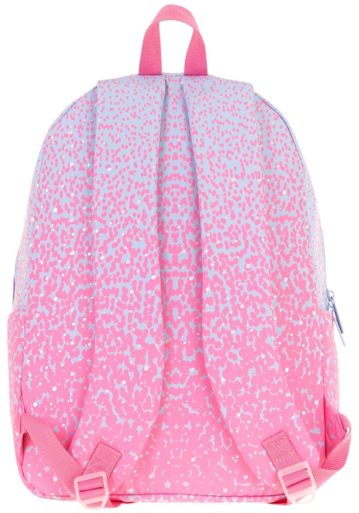 Kaukko Dots Kız Çocuk Üç Bölmeli İlkokul ve Ortaokul Çantası - Pembe Nokta Desenli - K1803