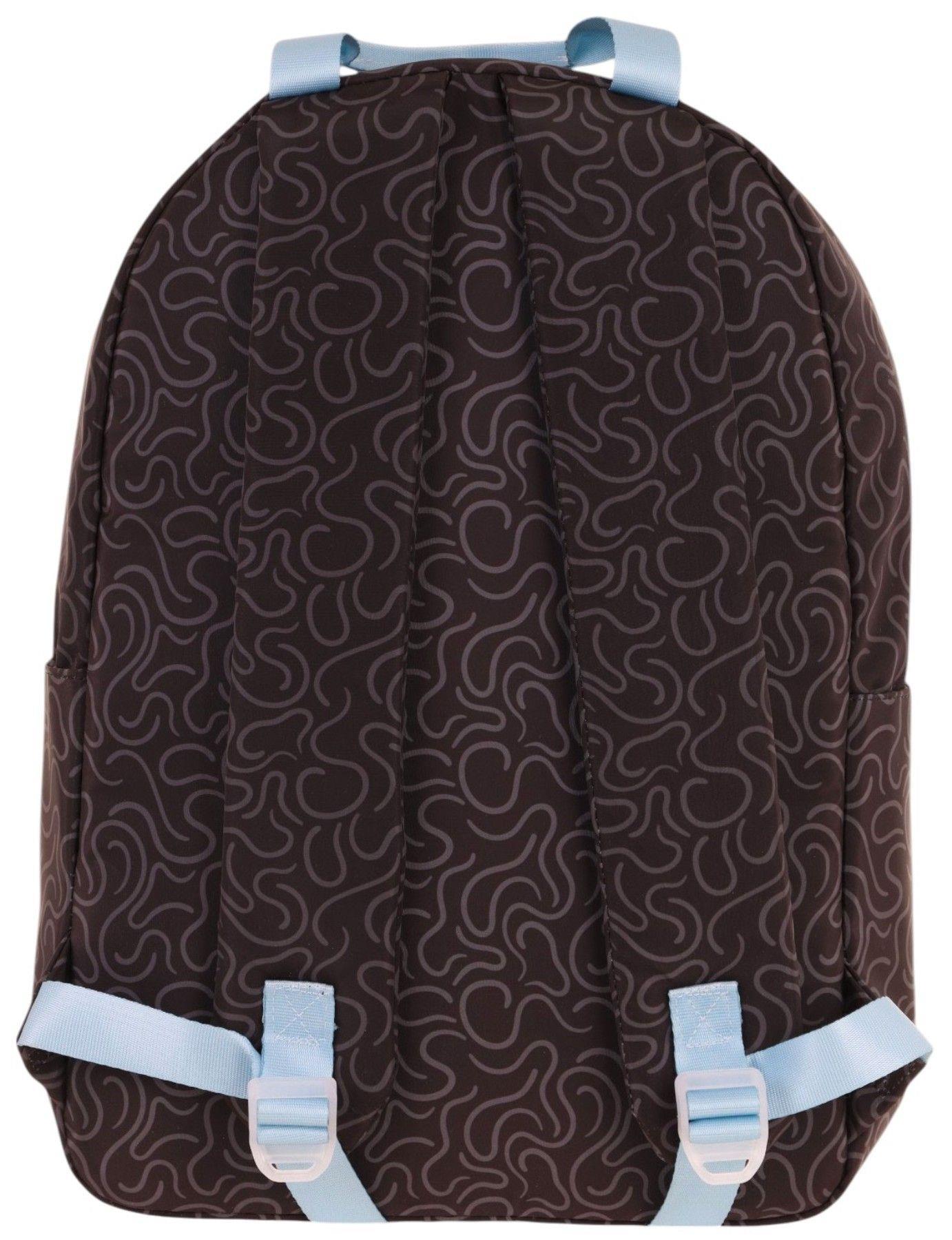Kaukko Double Colors Üç Bölmeli Kız Çocuk Okul ve Günlük Sırt Çantası - Siyah Mavi - K1839