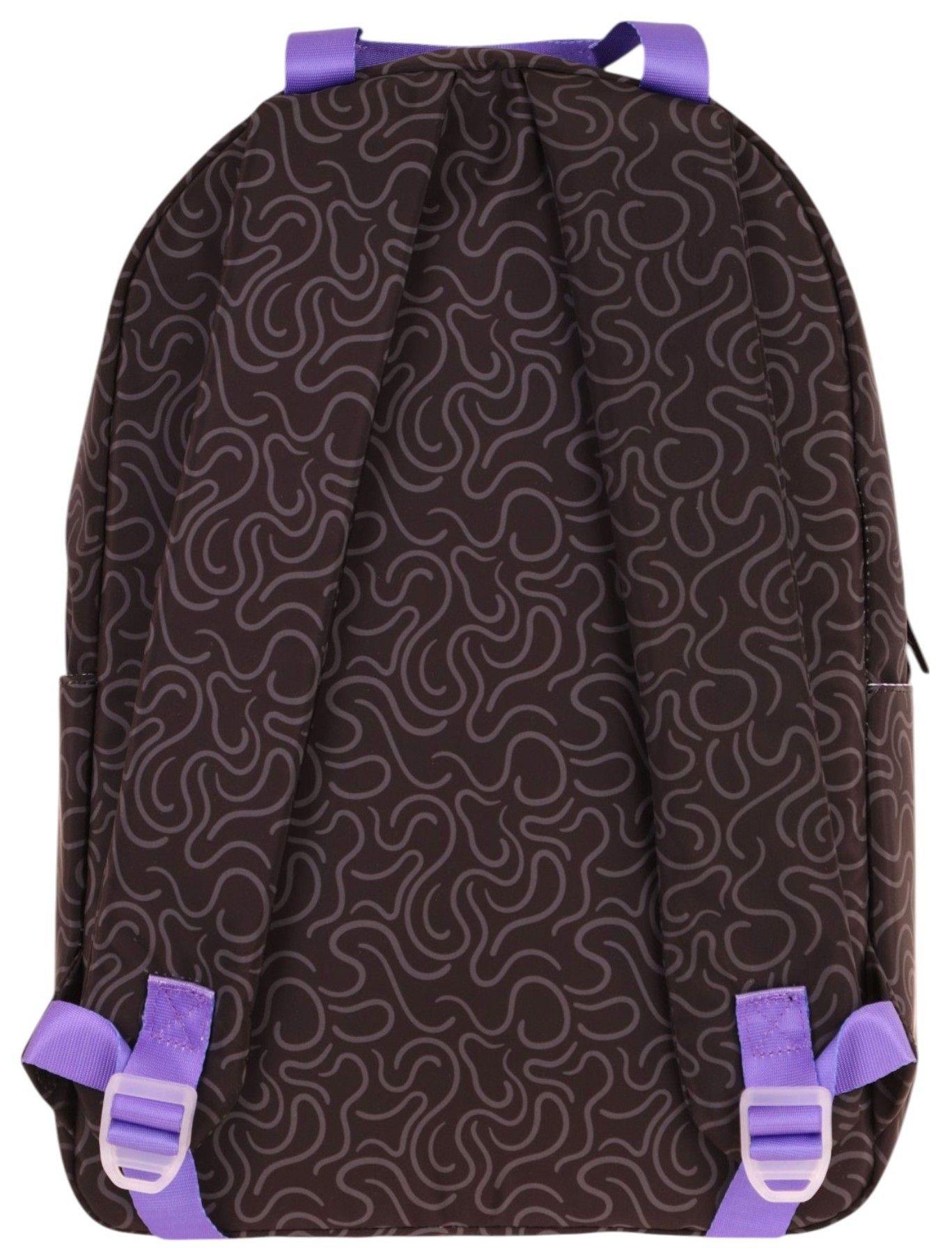 Kaukko Double Colors Üç Bölmeli Kız Çocuk Okul ve Günlük Sırt Çantası - Siyah Mor - K1837