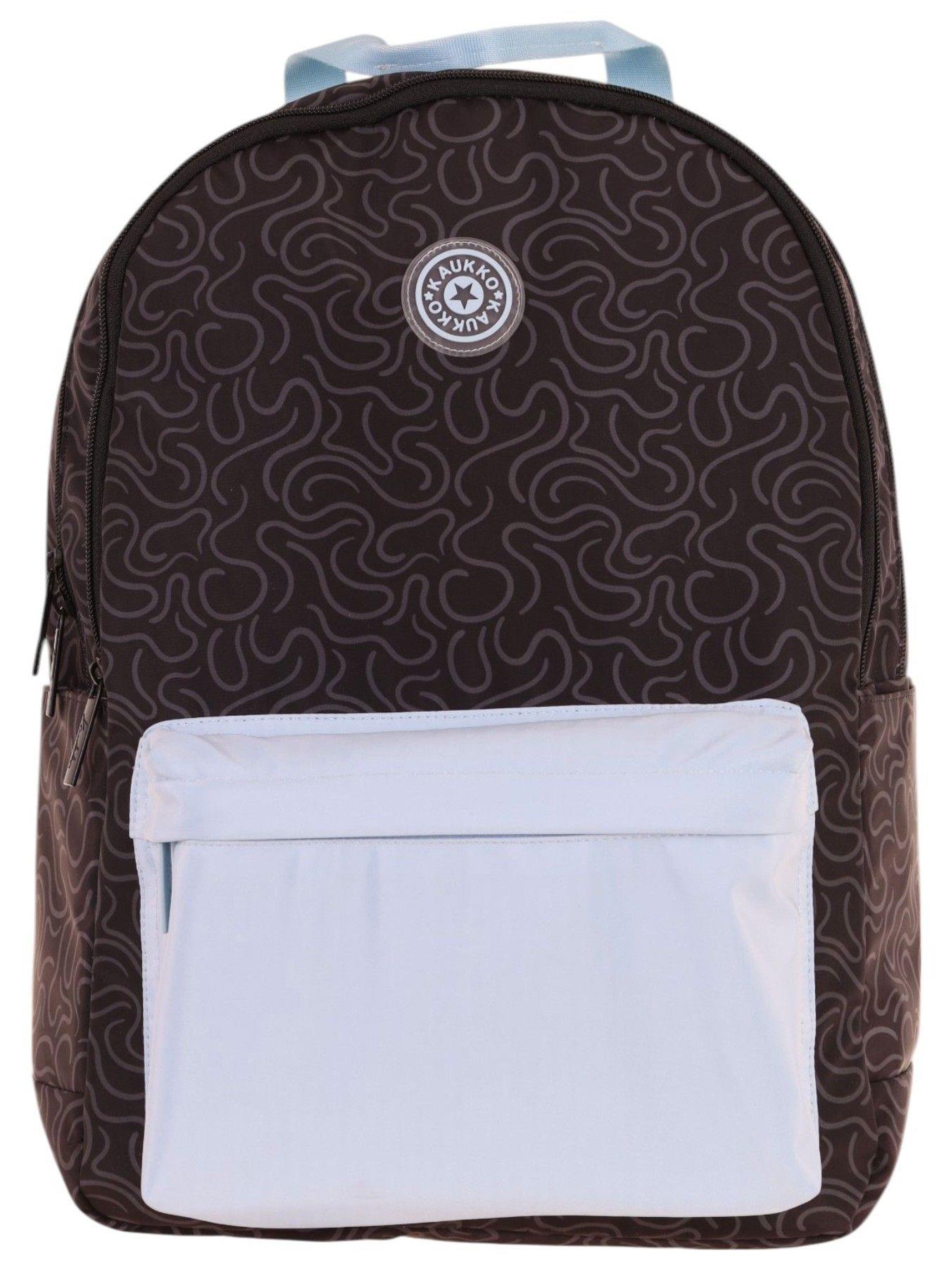 Kaukko Double Colors Üç Bölmeli Kız Çocuk Okul ve Günlük Sırt Çantası - Siyah Mavi - K1839