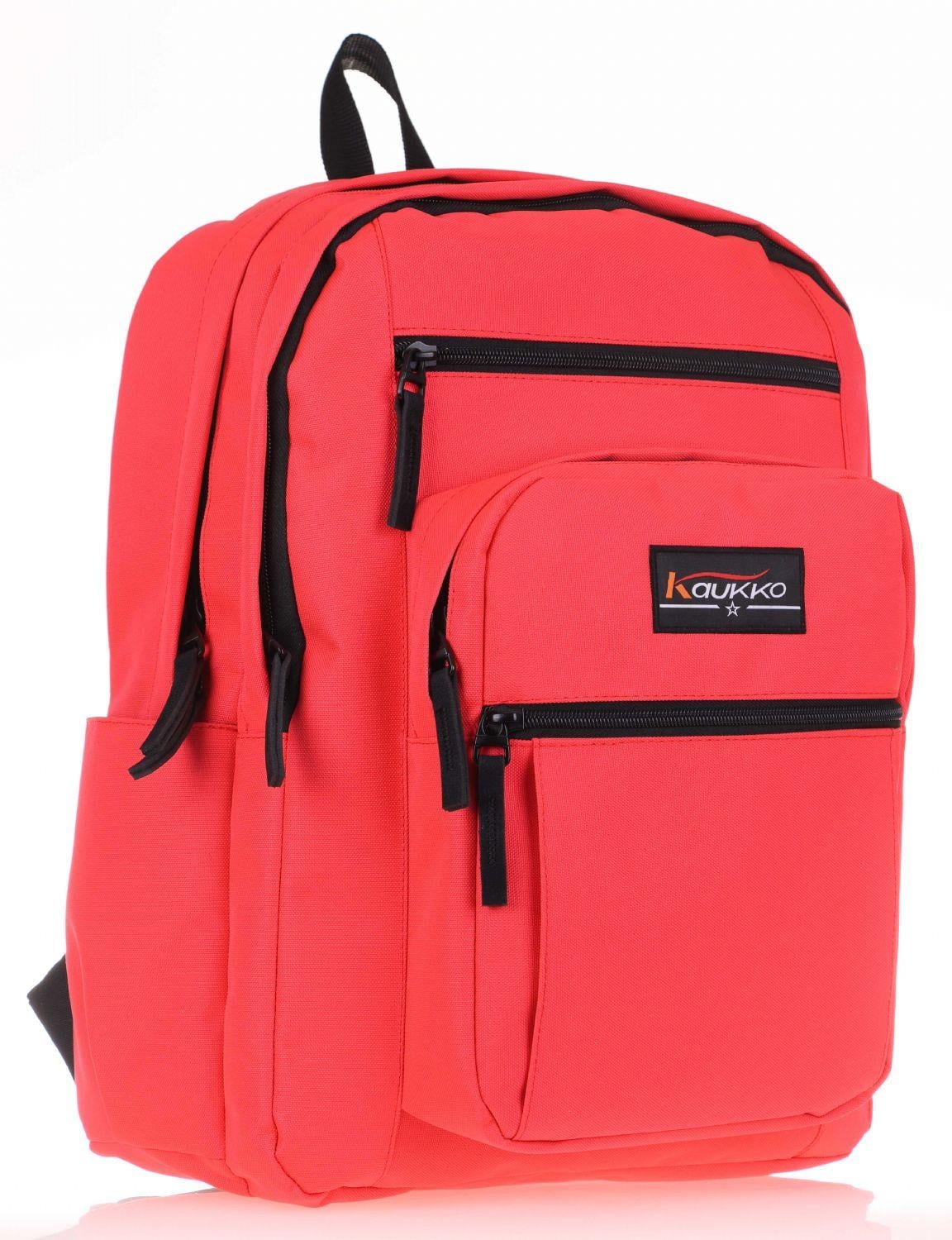 Kaukko Full Pocket Okul ve Günlük Sırt Çantası - Mercan