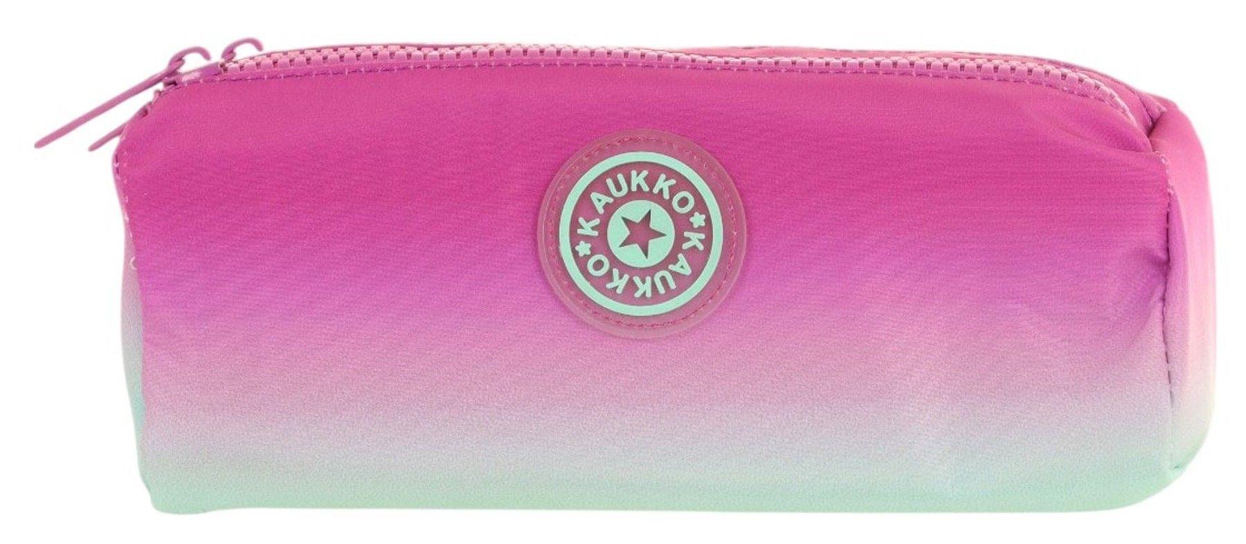 Kaukko İki Bölmeli Kız Çocuk Okul Kalem Çantası - Pembe Turkuaz - K2709