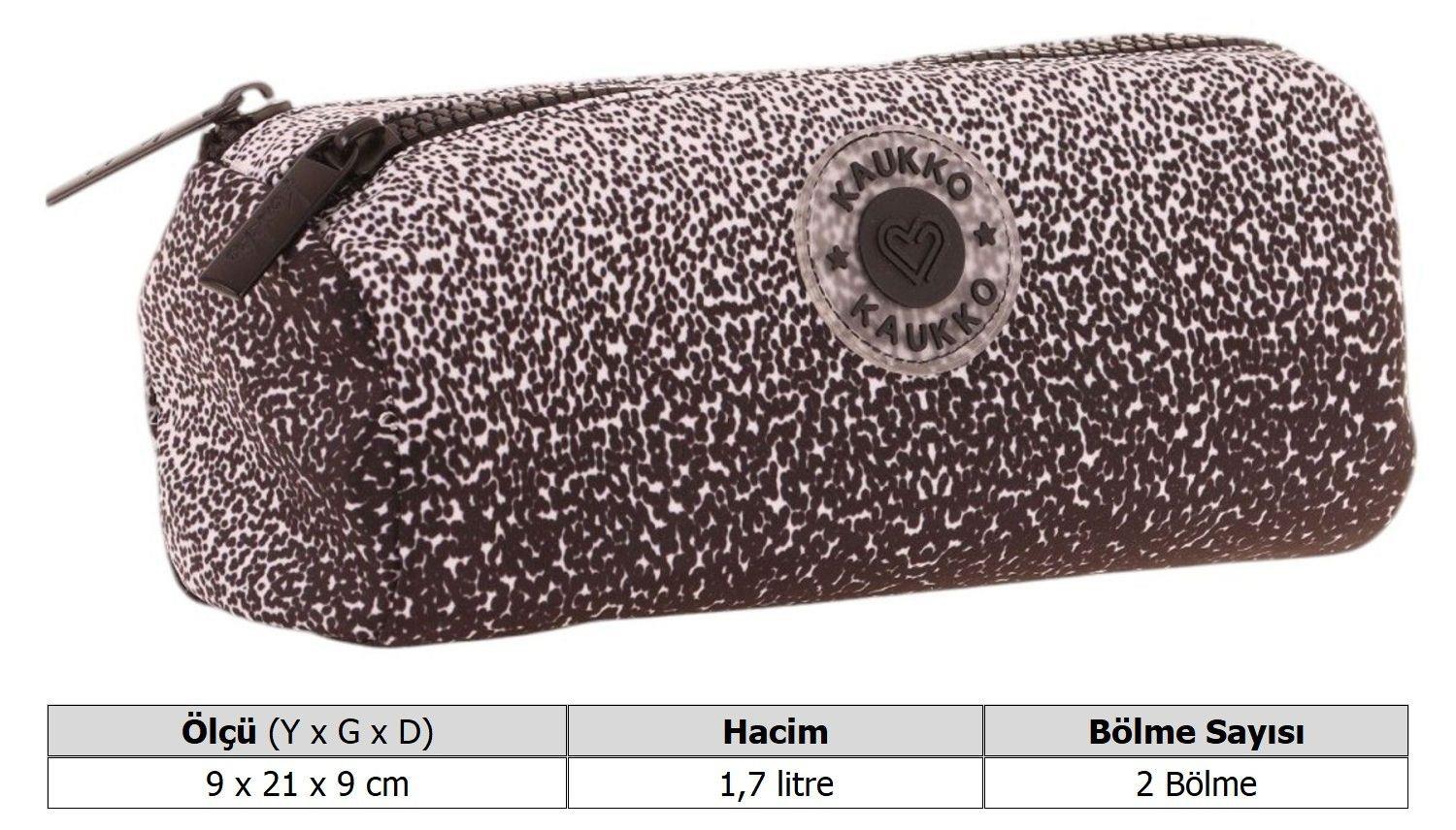 Kaukko İki Bölmeli Kız Çocuk Okul Kalem Çantası - Siyah - K2715