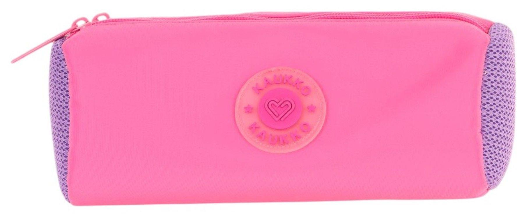 Kaukko İki Bölmeli Kız Çocuk Okul Kalem Çantası - Pembe Mor - K2741