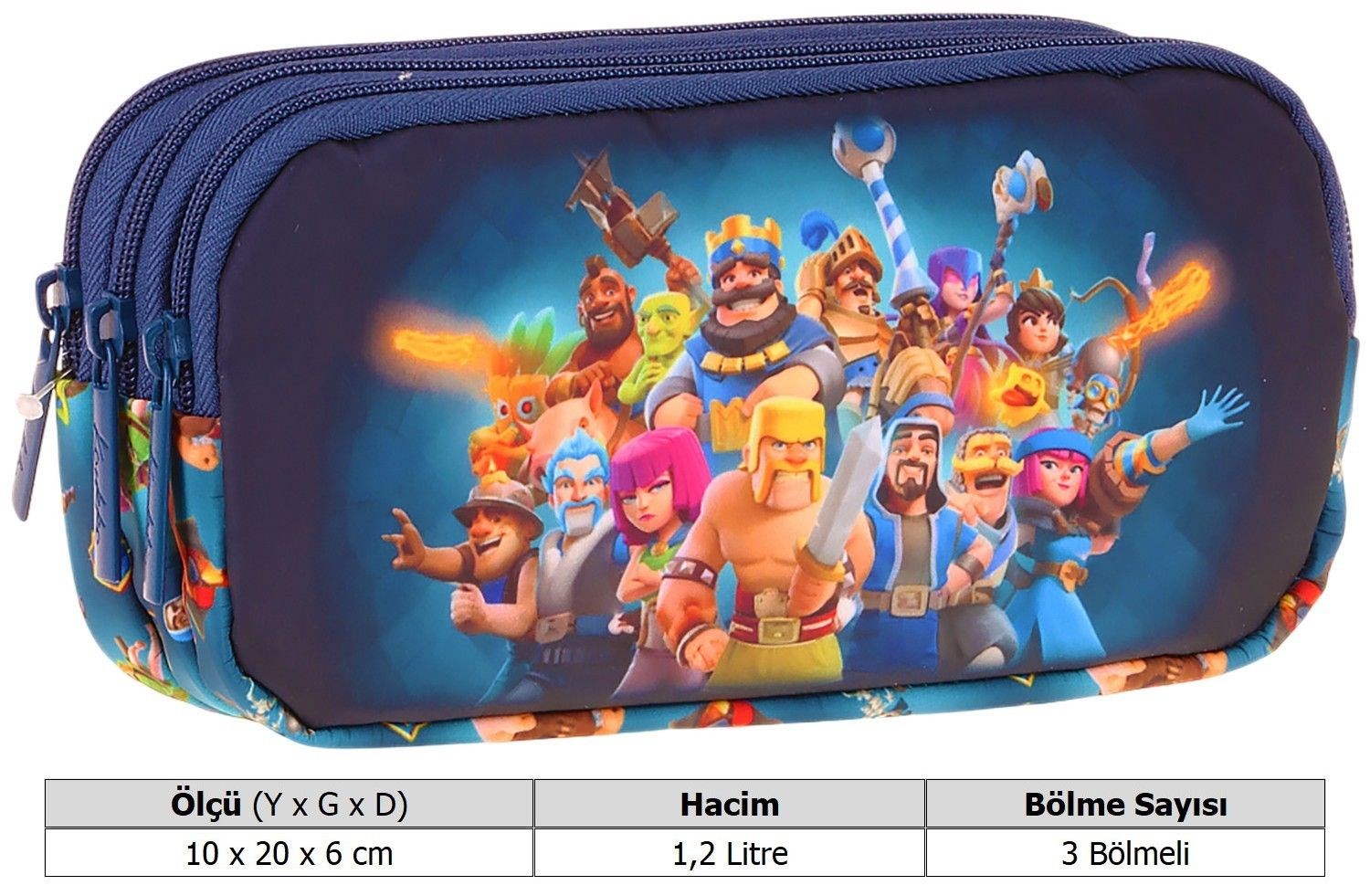 Kaukko Kids Boom Baskılı Lacivert Erkek Çocuk Okul Kalemliği Kalem Çantası - L5421