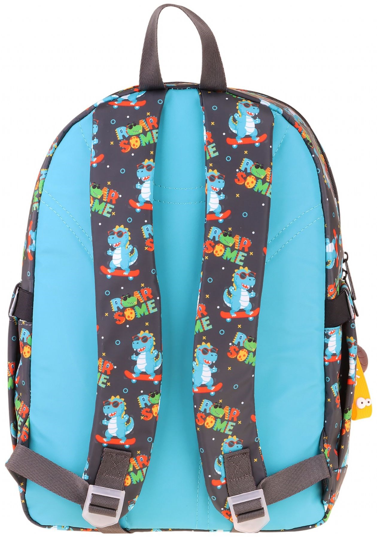 Kaukko Kids Dört Bölmeli Erkek Çocuk Dinazor Roar Some Baskılı Sarı - Mavi Okul Sırt Çantası - L5394