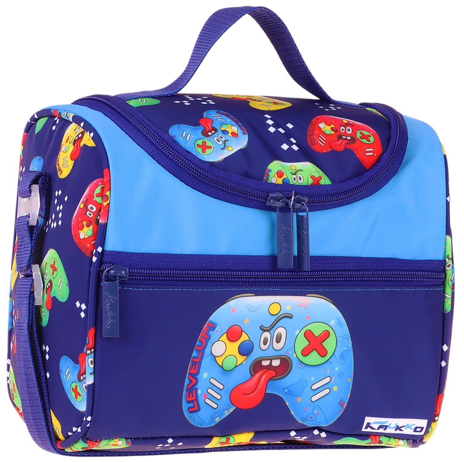 Kaukko Kids Erkek Çocuk Good Game Baskılı Isı Yalıtımlı Okul Beslenme Çantası (Lacivert - Kırmızı) - L5390