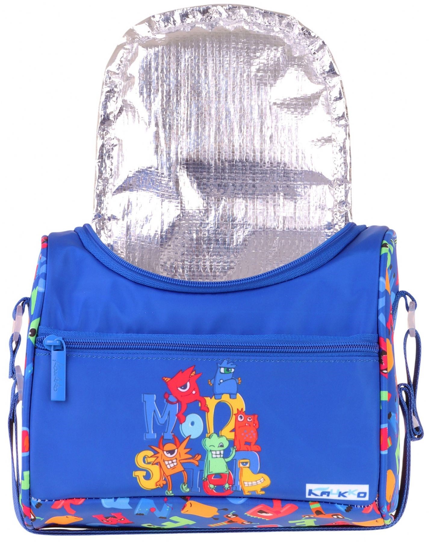 Kaukko Kids Erkek Çocuk Moster Baskılı Isı Yalıtımlı Okul Beslenme Çantası (Mavi) - L5405