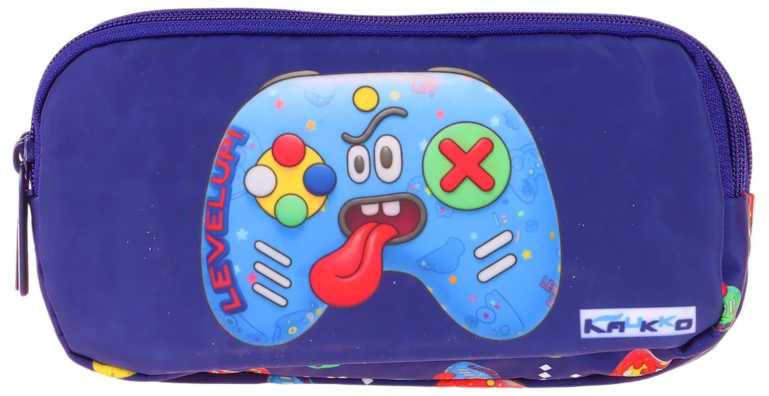 Kaukko Kids Good Game Baskılı Lacivert - Kırmızı Erkek Çocuk Okul Kalemliği Kalem Çantası - L5391