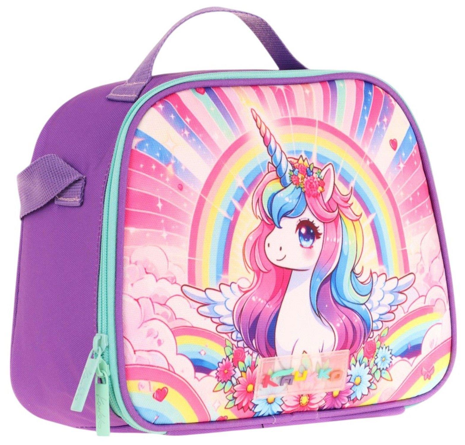 Kaukko Kids Kız Çocuk Isı Yalıtımlı Okul/Piknik Beslenme Çantası (Unicorn) L7249