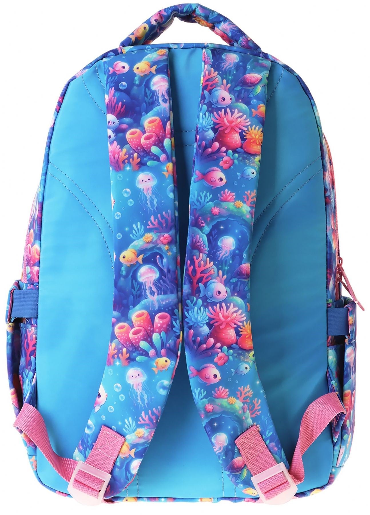 Kaukko Kids Kız Çocuk Mercan ve Denizkızı Baskılı (Coral) Altı Bölmeli İlkokul Sırt Çantası - L5323