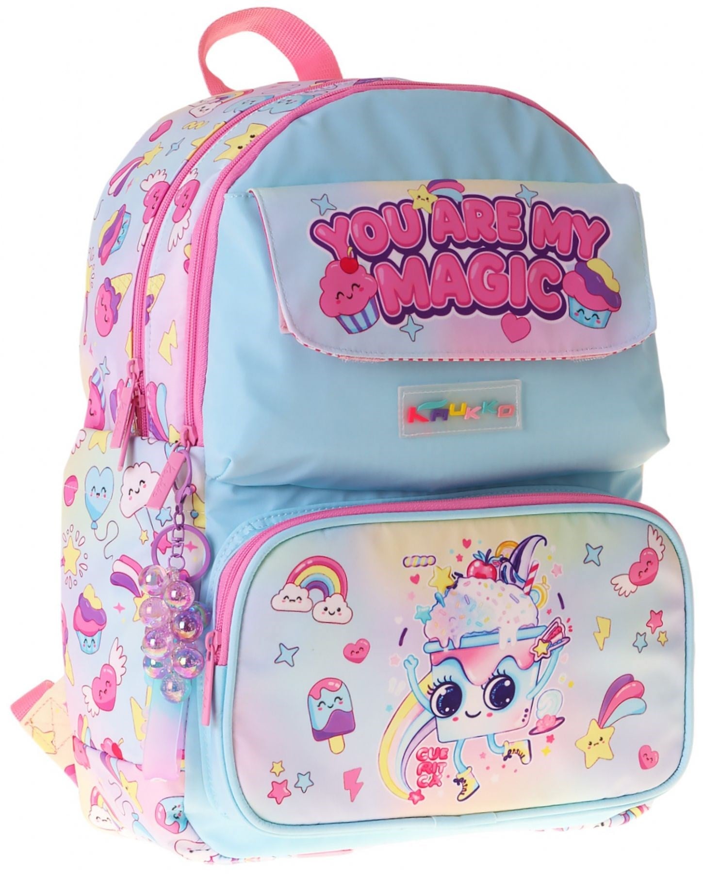 Kaukko Kids Kız Çocuk Sen Benim Sihrimsin Baskılı Okul Çantası - Pembe - Magic - L5283