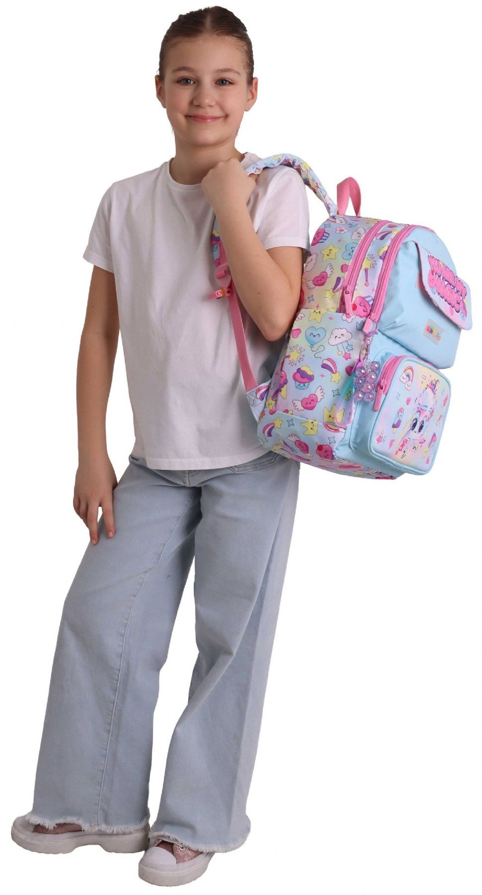 Kaukko Kids Kız Çocuk Sen Benim Sihrimsin Baskılı Okul Çantası - Pembe - Magic - L5283