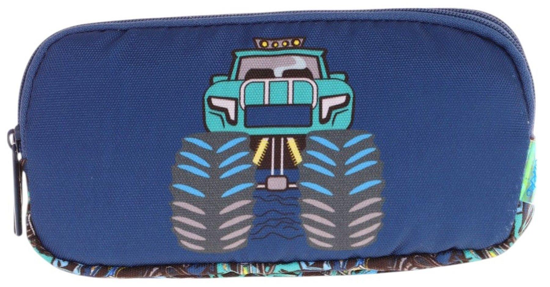 Kaukko Kids Lacivert Turkuaz, Kamyon, Erkek Çocuk Üç Bölmeli Okul Kalem Çantası - L8261
