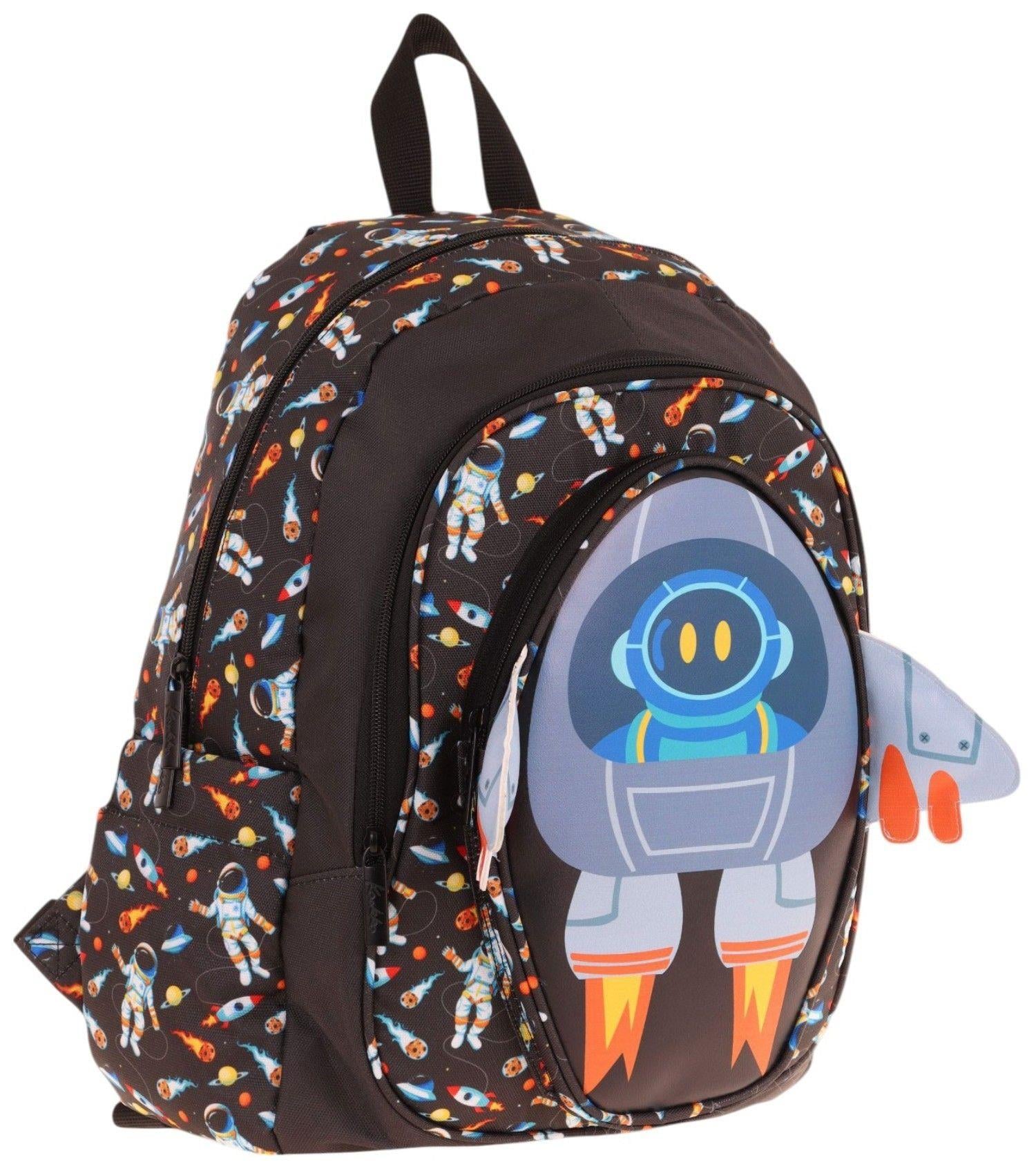 Kaukko Kids Üç Gözlü (Erkek Çocuk) Okul Sırt Çantası (3D Roket Detaylı) - L5264