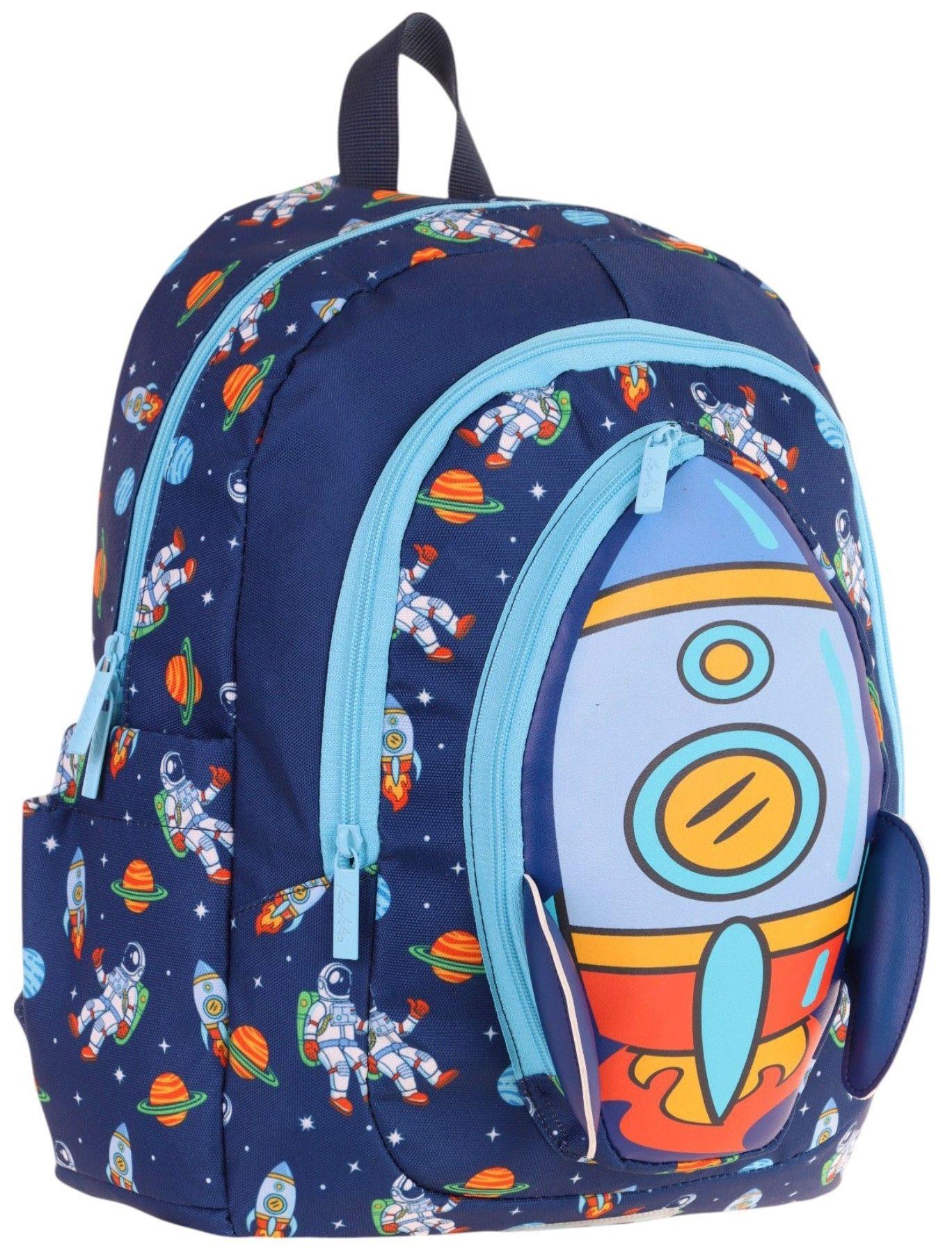 Kaukko Kids Üç Gözlü (Erkek Çocuk) Okul Sırt Çantası (Roket Detaylı) - L5260