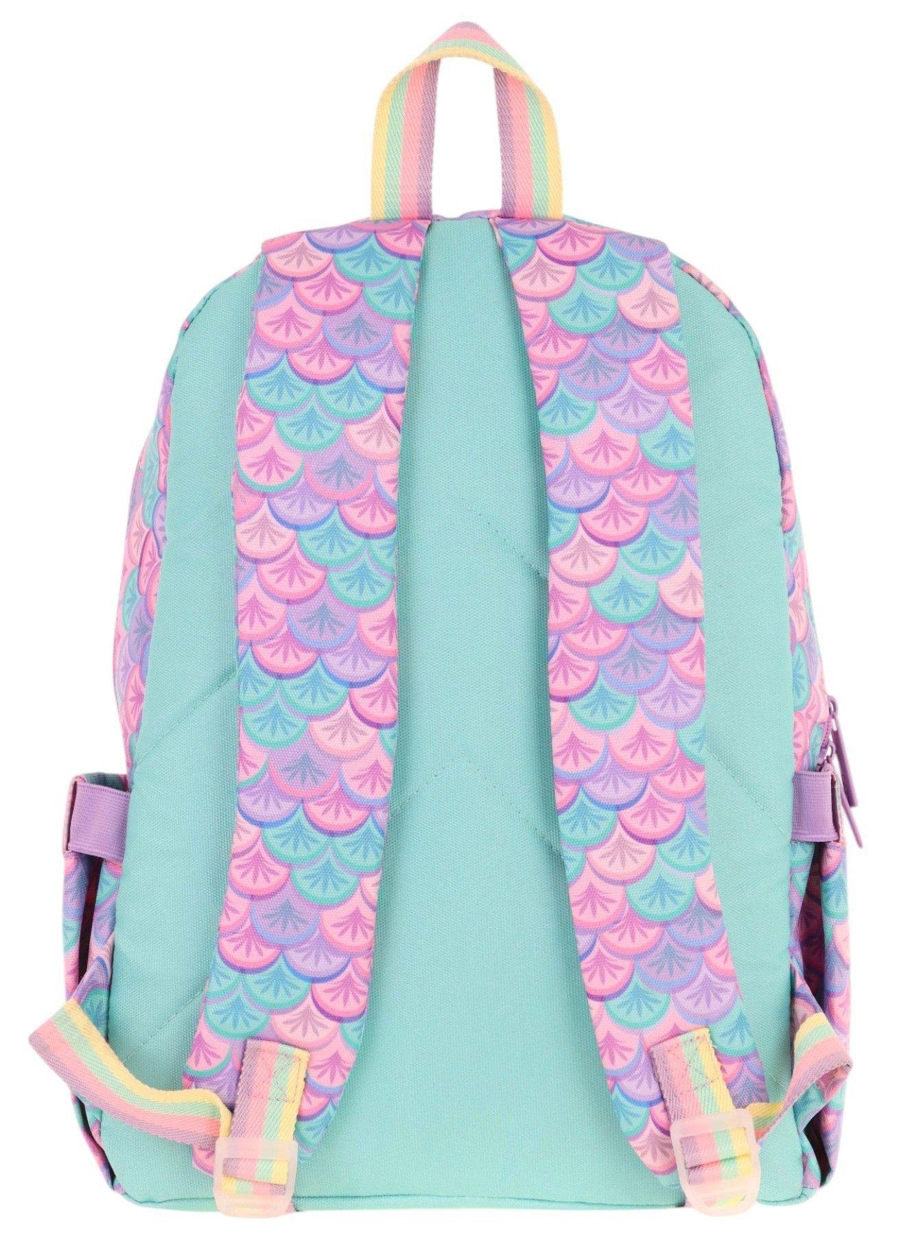 Kaukko Kids Üç Gözlü (Kız Çocuk) Okul Sırt Çantası (Denizkızı Nakışlı ve Baskılı) - L5225