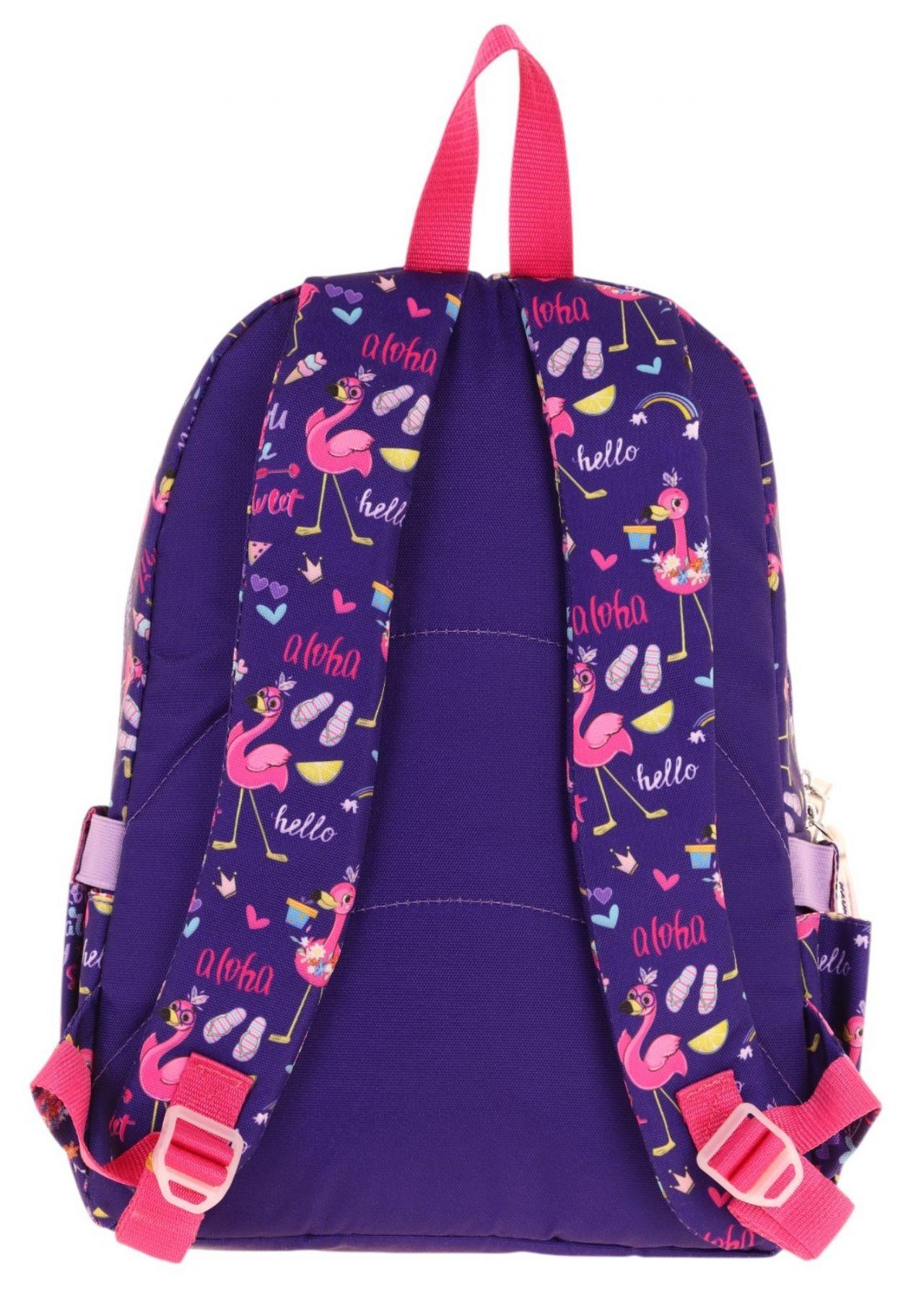 Kaukko Kids Üç Gözlü (Kız Çocuk) Okul Sırt Çantası (Flamingo Detaylı) - L5223