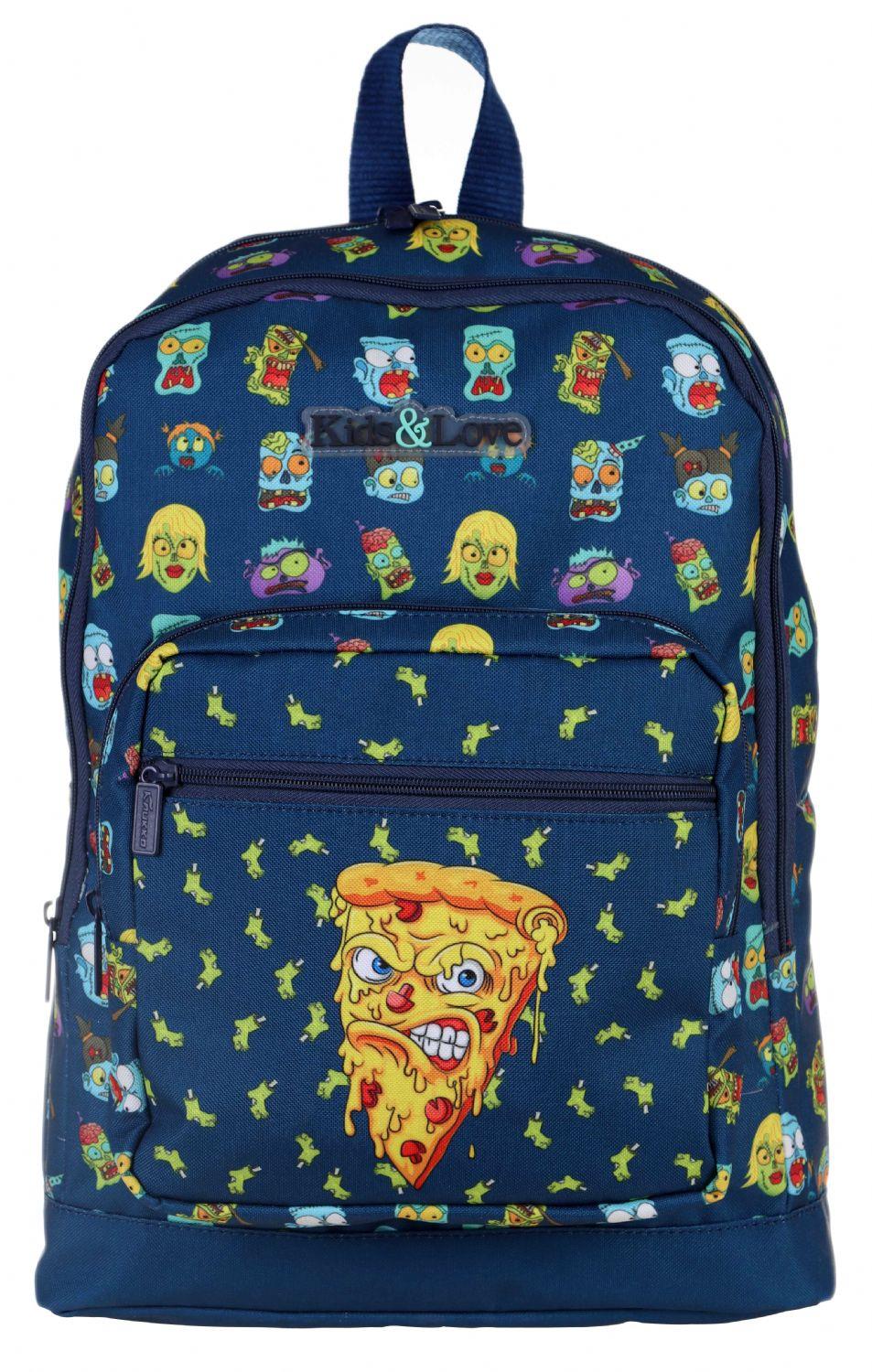 Kaukko Kids&Love Zombie Pizza İlkokul Sırt Çantası - Erkek Çocuk