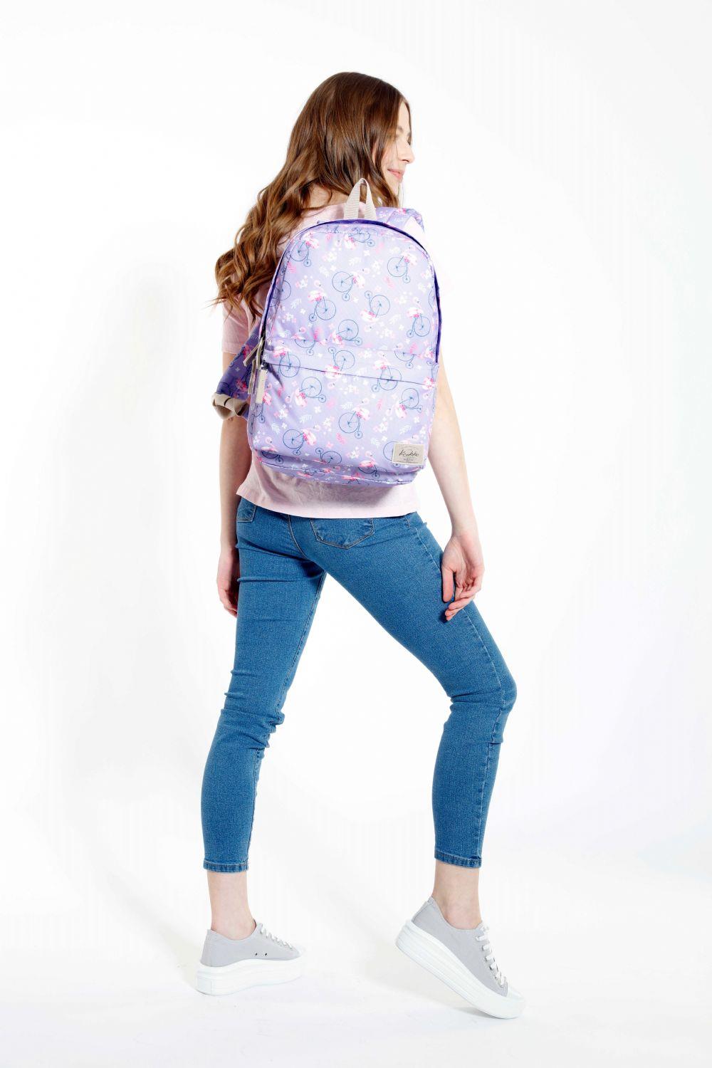 Kaukko Nature Lila Flamingo Kız Okul ve Günlük Sırt Çantası