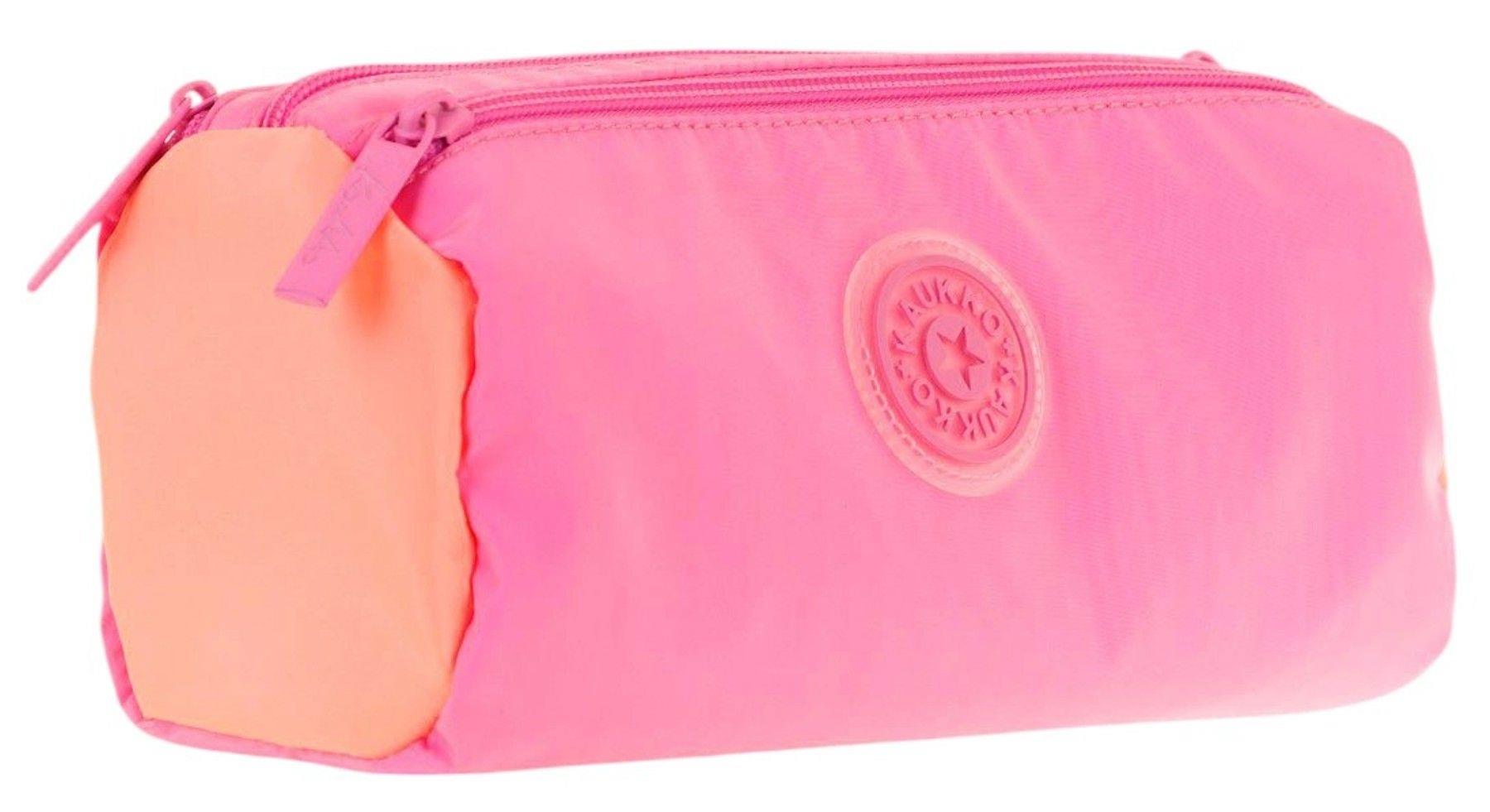 Kaukko Quick Üç Bölmeli Pembe Somon Kalem Çantası - Kız Çocuk - K2700