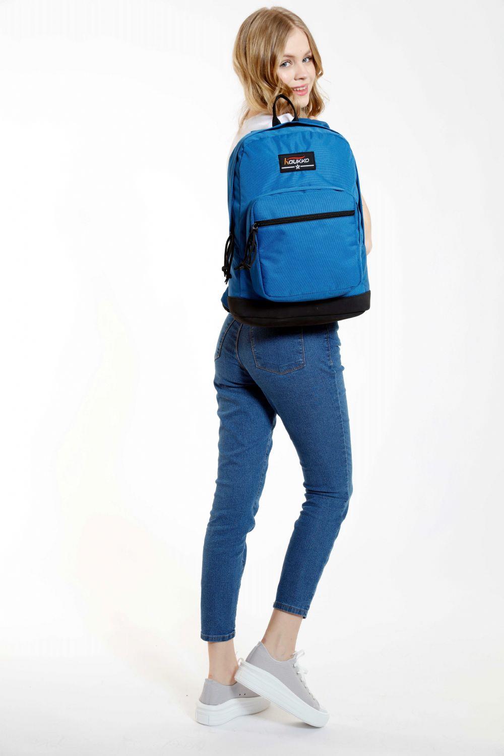 Kaukko Sport Çivit Üç Bölmeli Okul ve Günlük Sırt Çantası - Ortaokul, Lise, Kolej