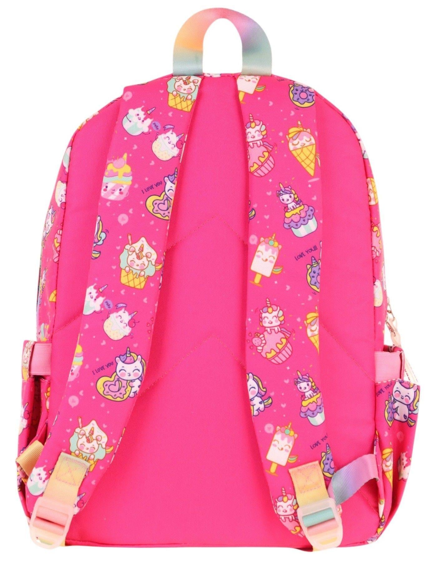 Kaukko Üç Bölmeli Kız Çocuk İlkokul Sırt Çantası (L5227) - Pembe - Kauçuk Dondurma