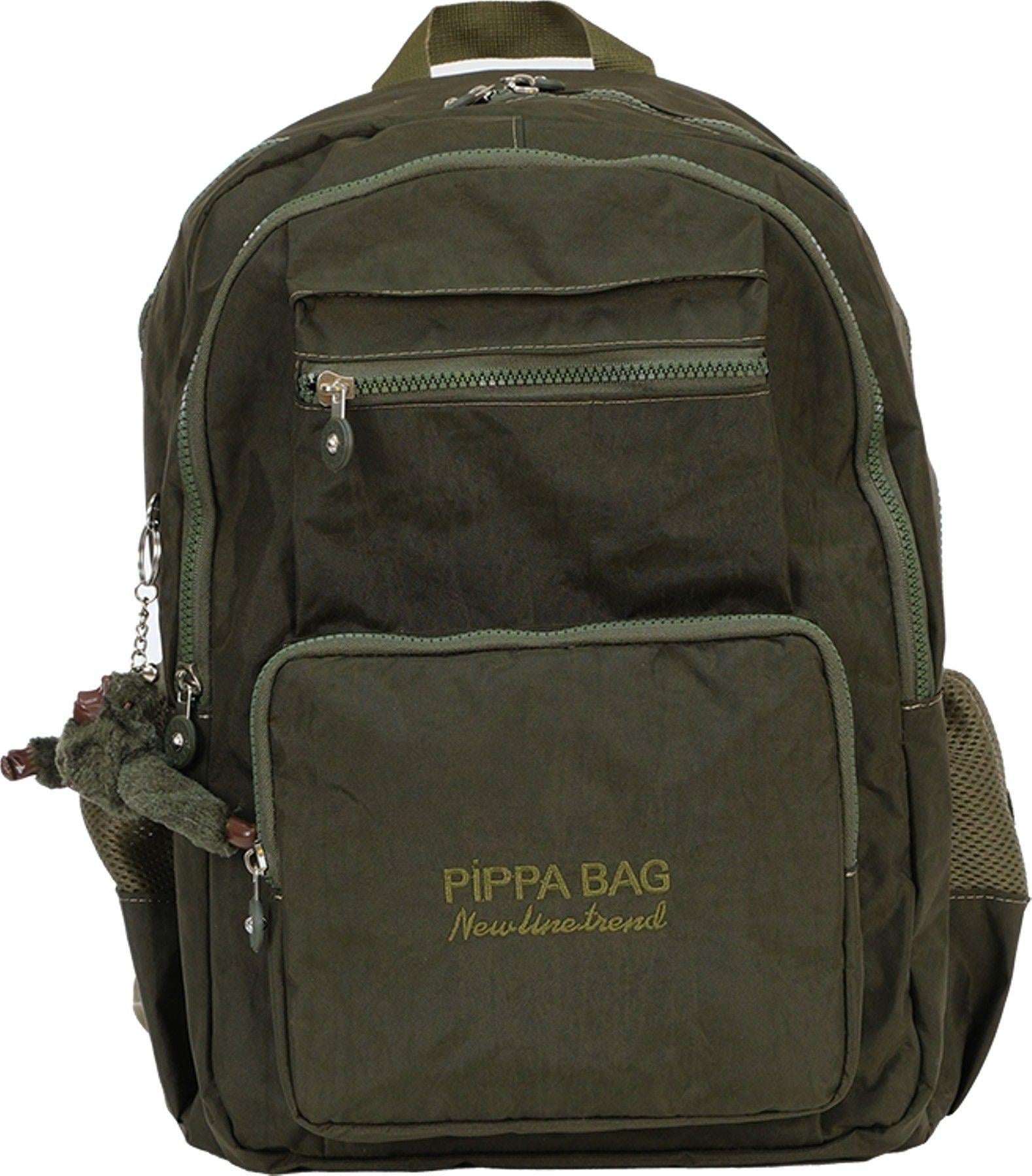Pippa İlus Dört Gözlü Okul ve Günlük Sırt Çantası (Yeşil - Kadın ve Erkek - CNT8035-02)