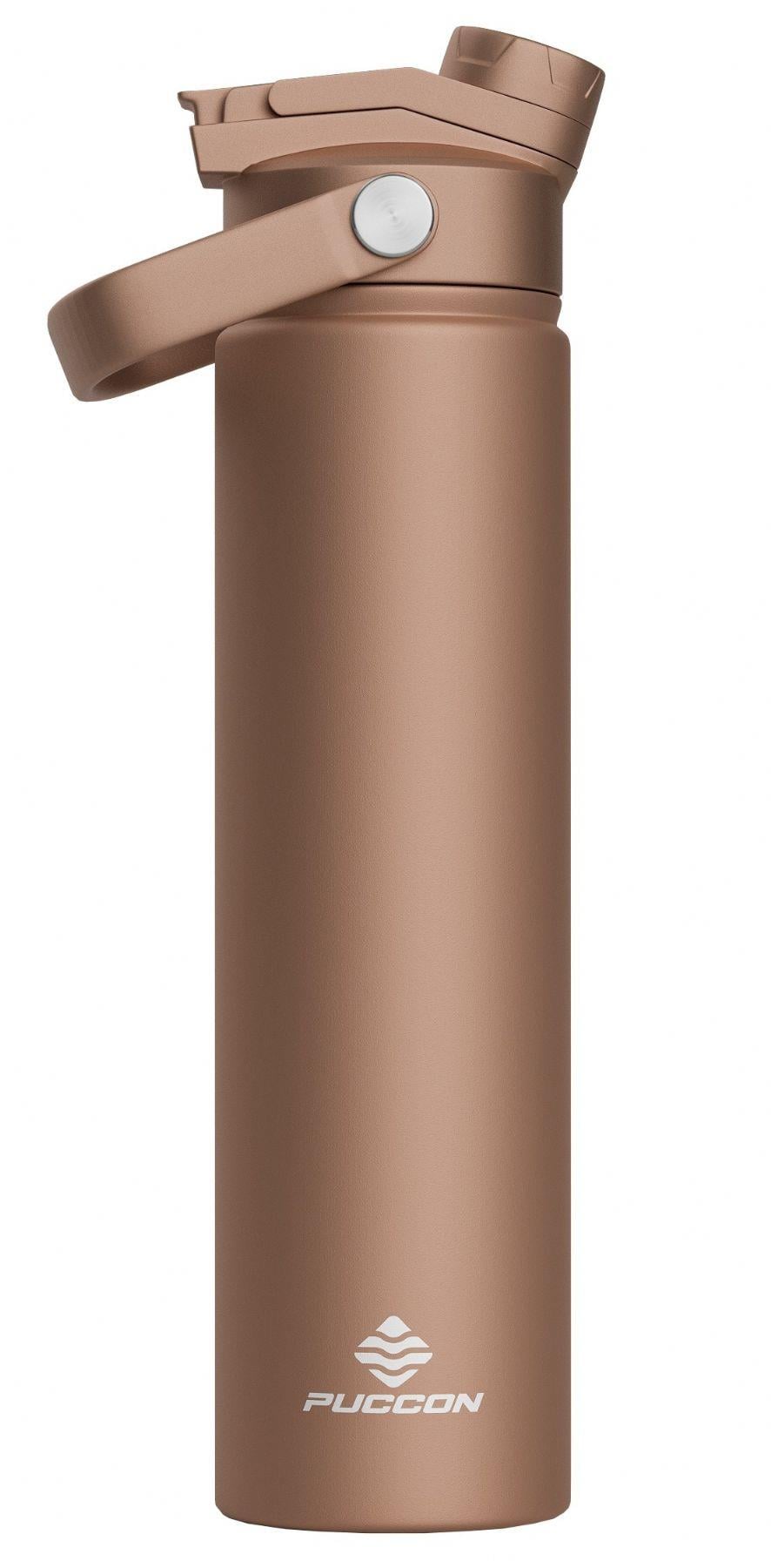 Puccon 750 ml Kahverengi Paslanmaz Çelik Termos/Matara/Suluk