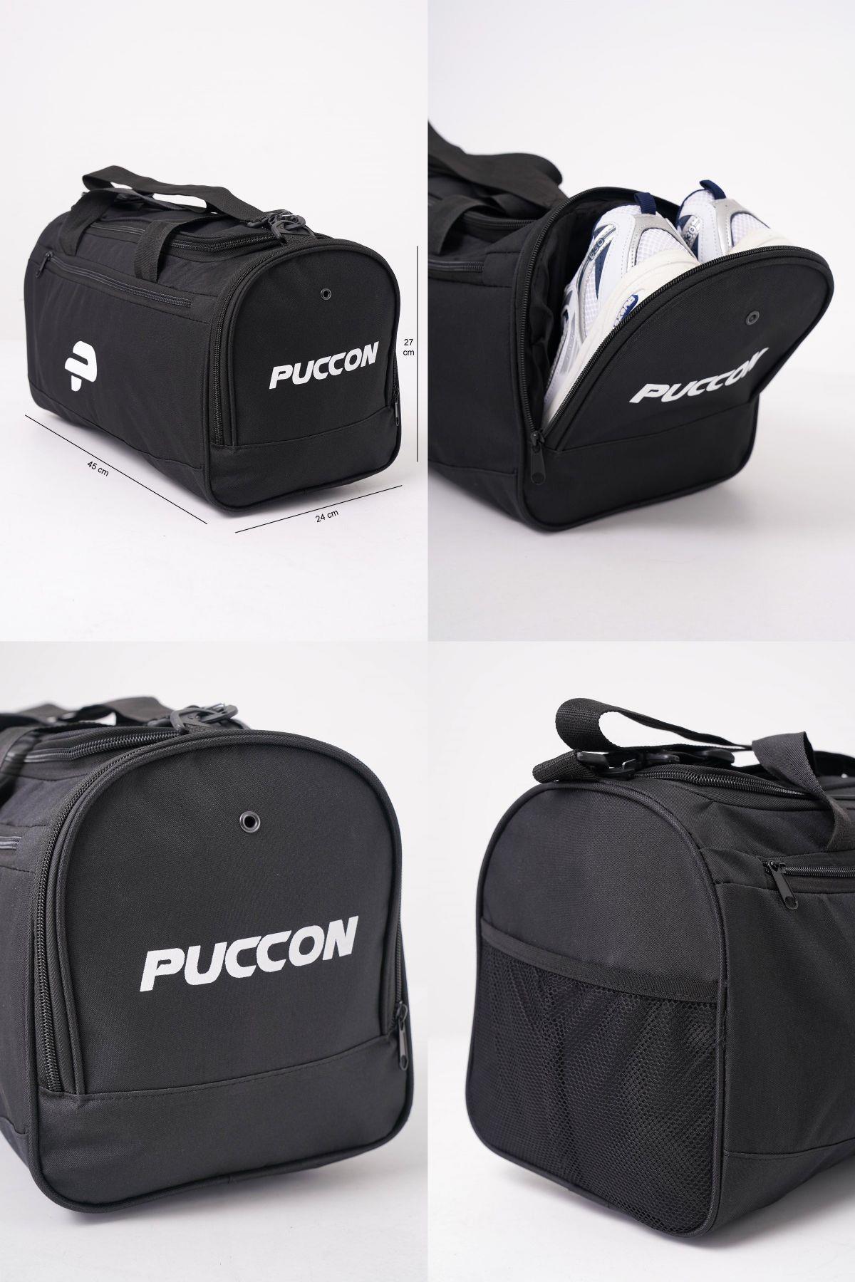 Puccon Kırmızı Ayakkabı Bölmeli Omuz Askılı Spor, Fitness ve Seyahat Çantası