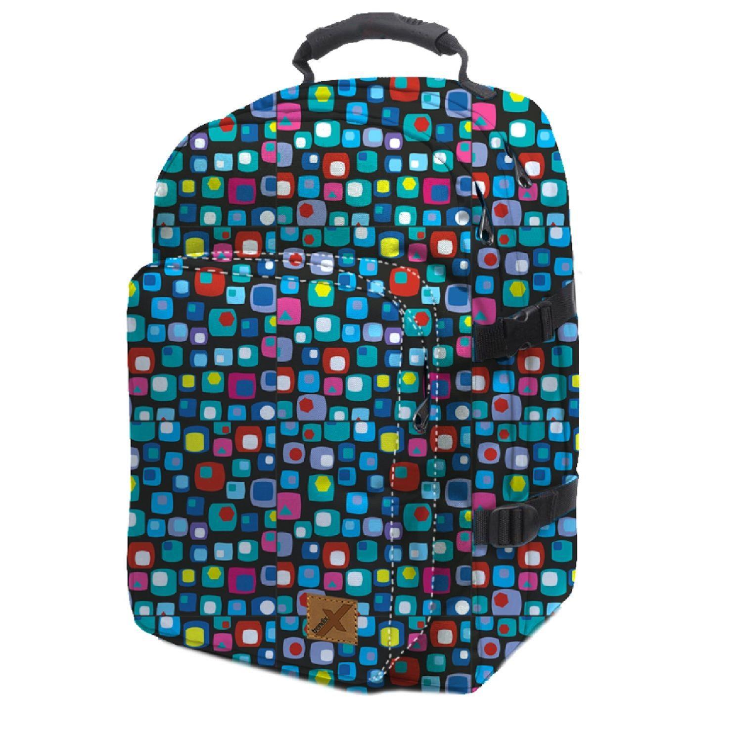 Trendix City Üç Bölmeli Geometri Notebook Sırt Çantası