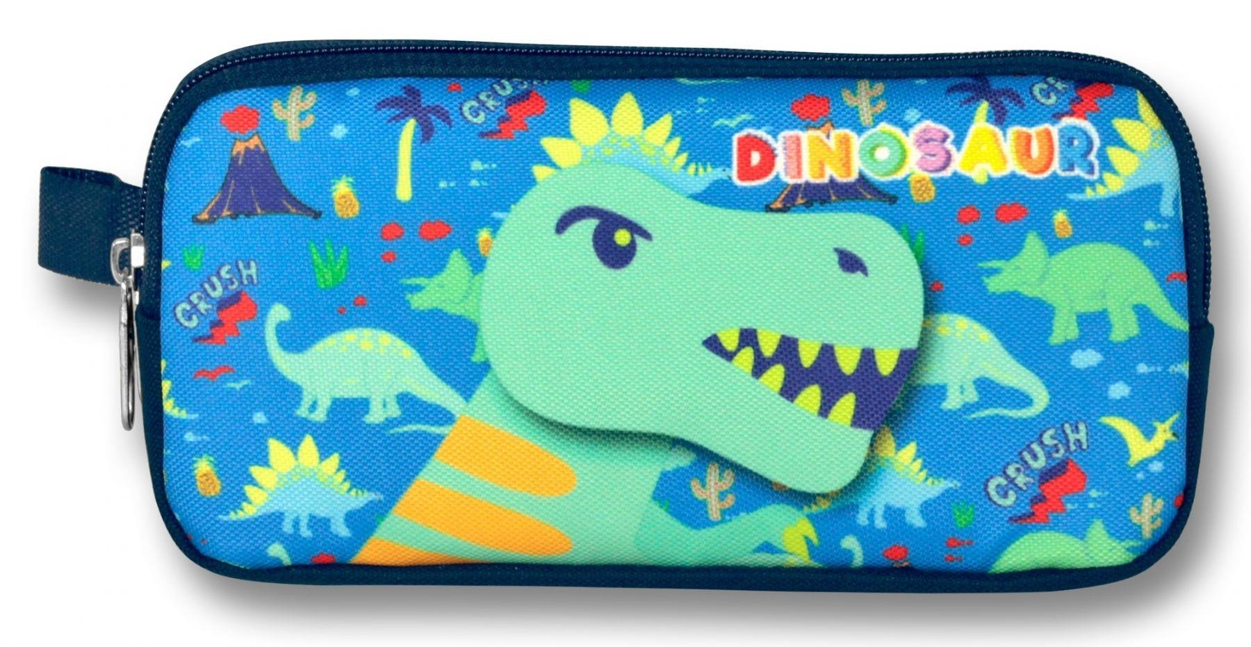 Ümit Çanta Cennec Lacivert-Yeşil Dinazor Kalemlik - Erkek Çocuk