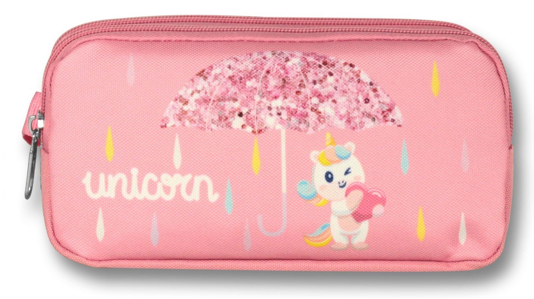 Ümit Çanta Cennec Pembe Şemsiyeli Unicorn Kalem Çantası - Kız Çocuk