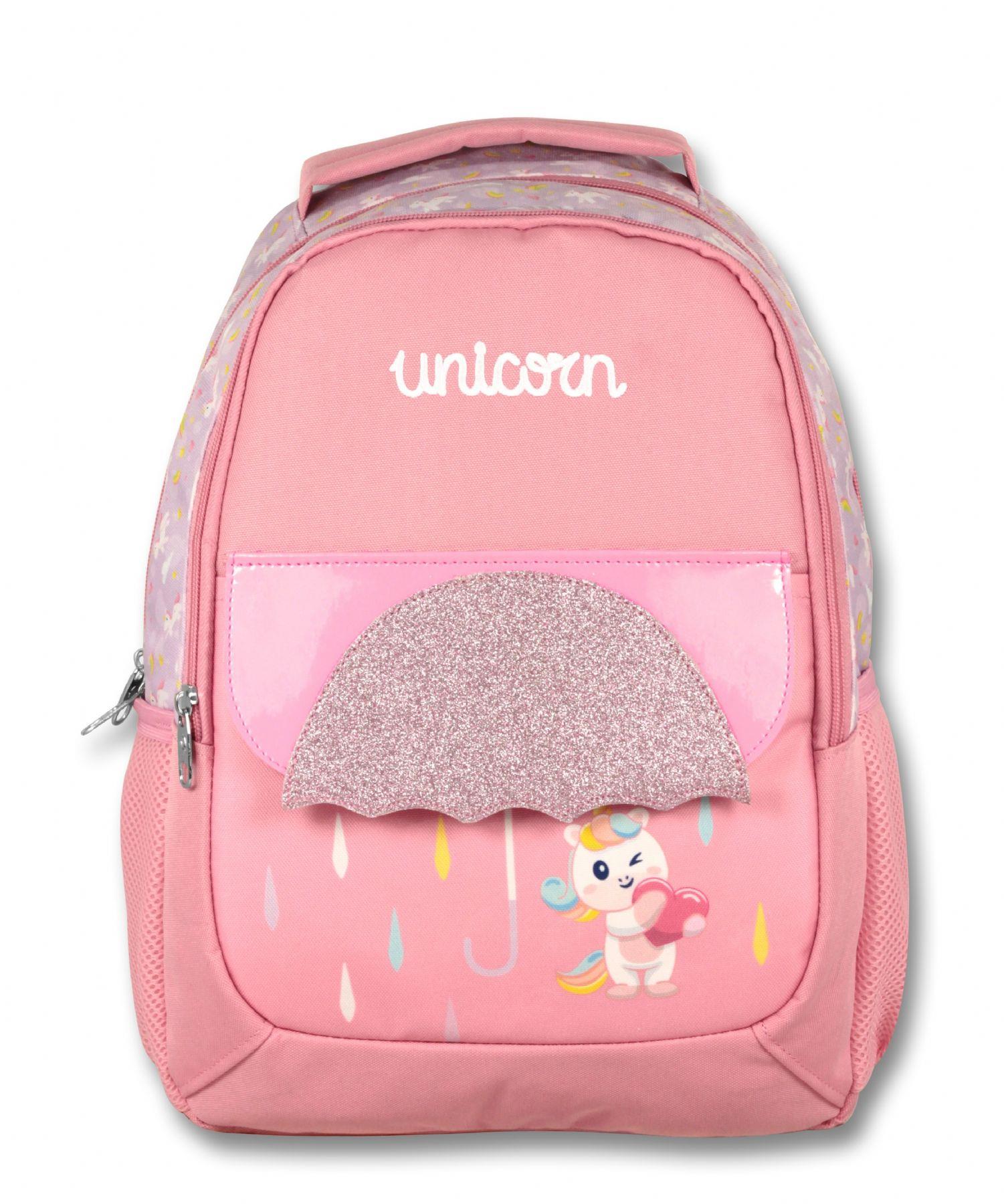 Ümit Çanta Cennec Simli Unicorn İlkokul Sırt Çantası - Kız Çocuk - Pembe