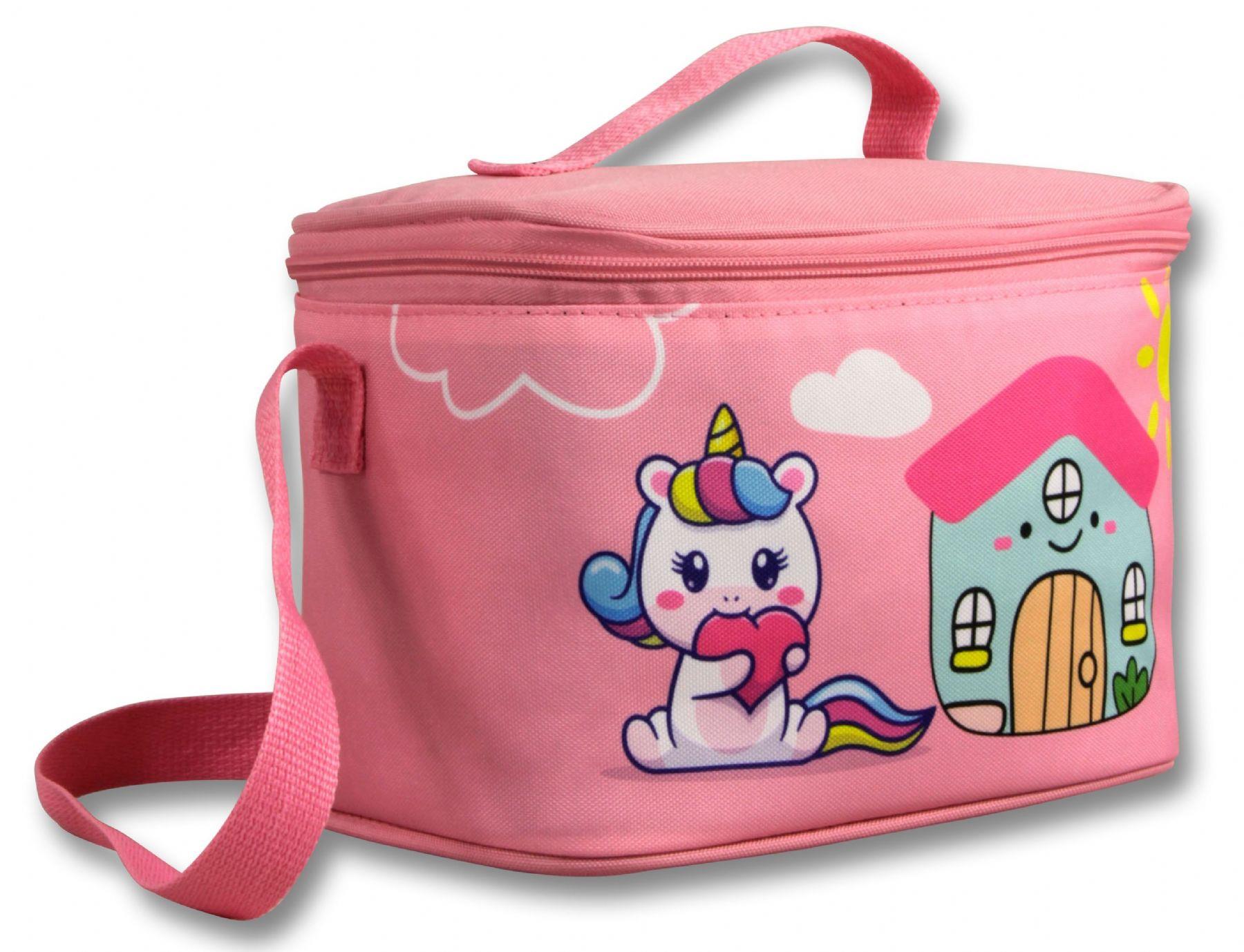 Ümit Çanta Kız Çocuk Beslenme Çantası (Thermo Isı Yalıtımlı) - Unicorn - Pembe Yeşil -  5052