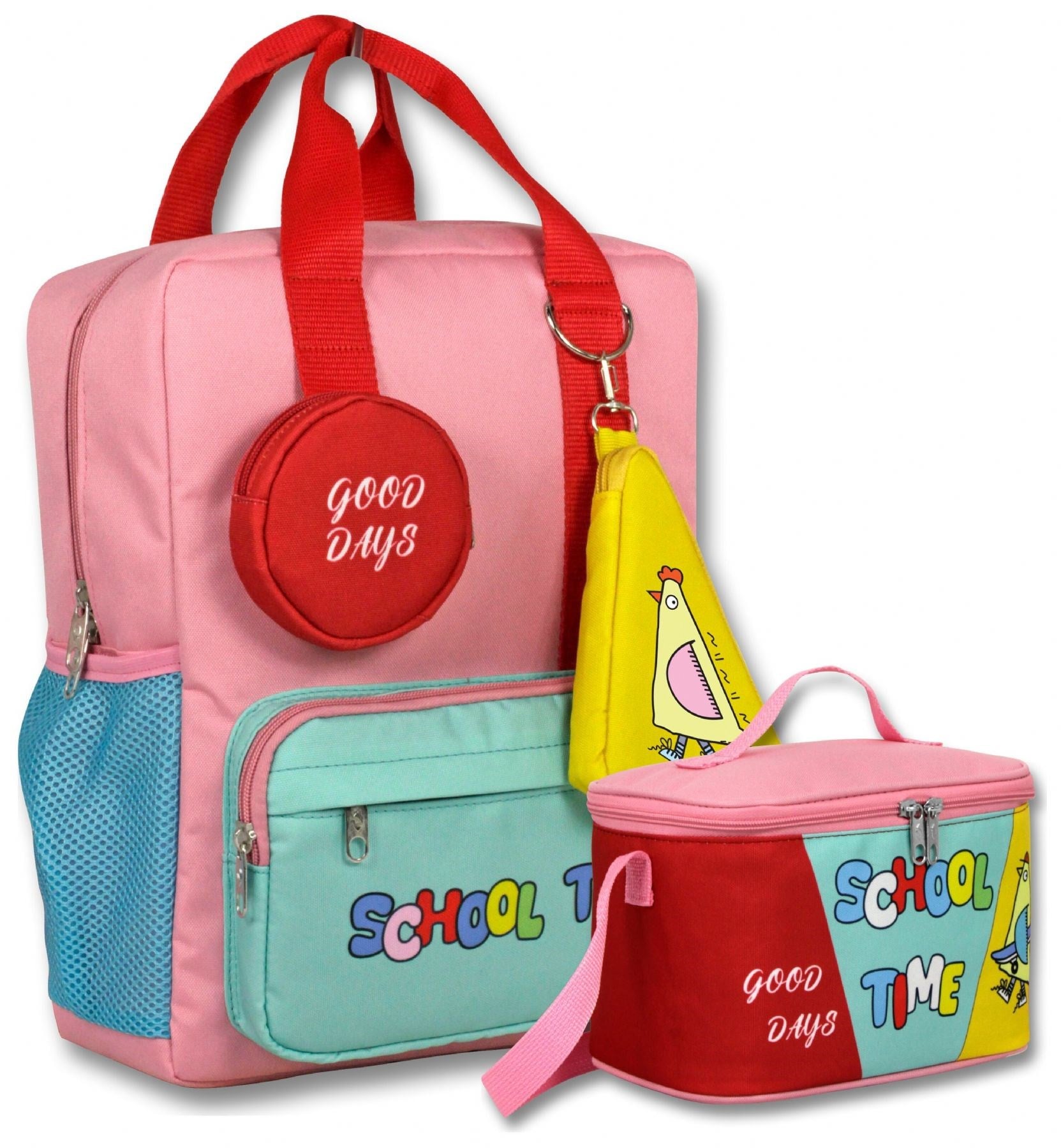 Ümit Çanta Kız Çocuk School Time Baskılı Okul Çantası+Beslenme Çantası Seti - SETUMT6069B
