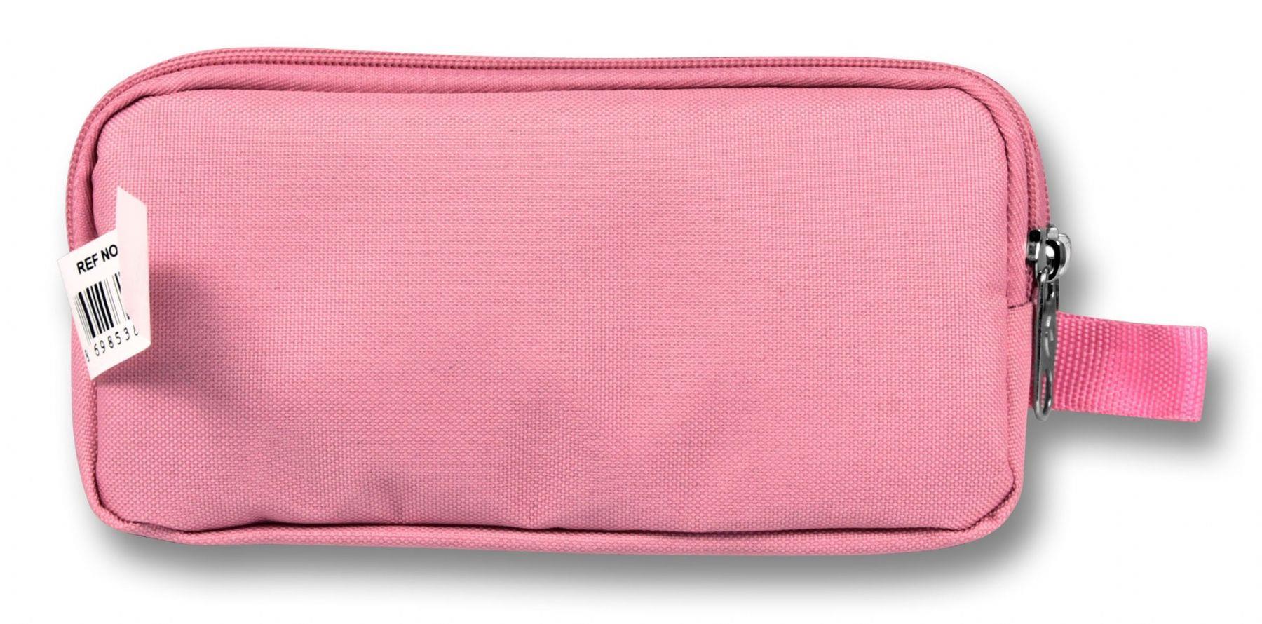 Ümit Çanta Kız Çocuklar İçin İki Bölmeli Bebek Unicorn Baskılı Kalemlik - Pembe Turkuaz - 5050